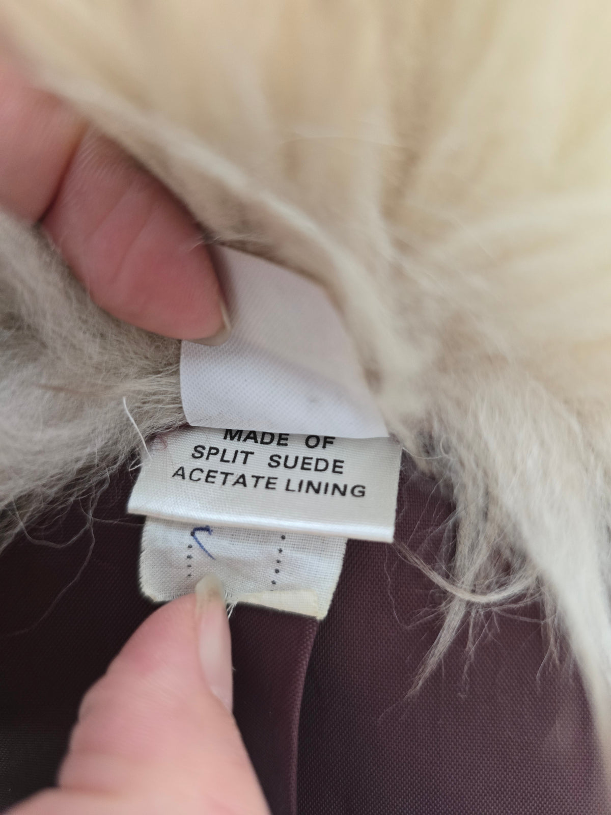 Vintage suede sheepskin coat