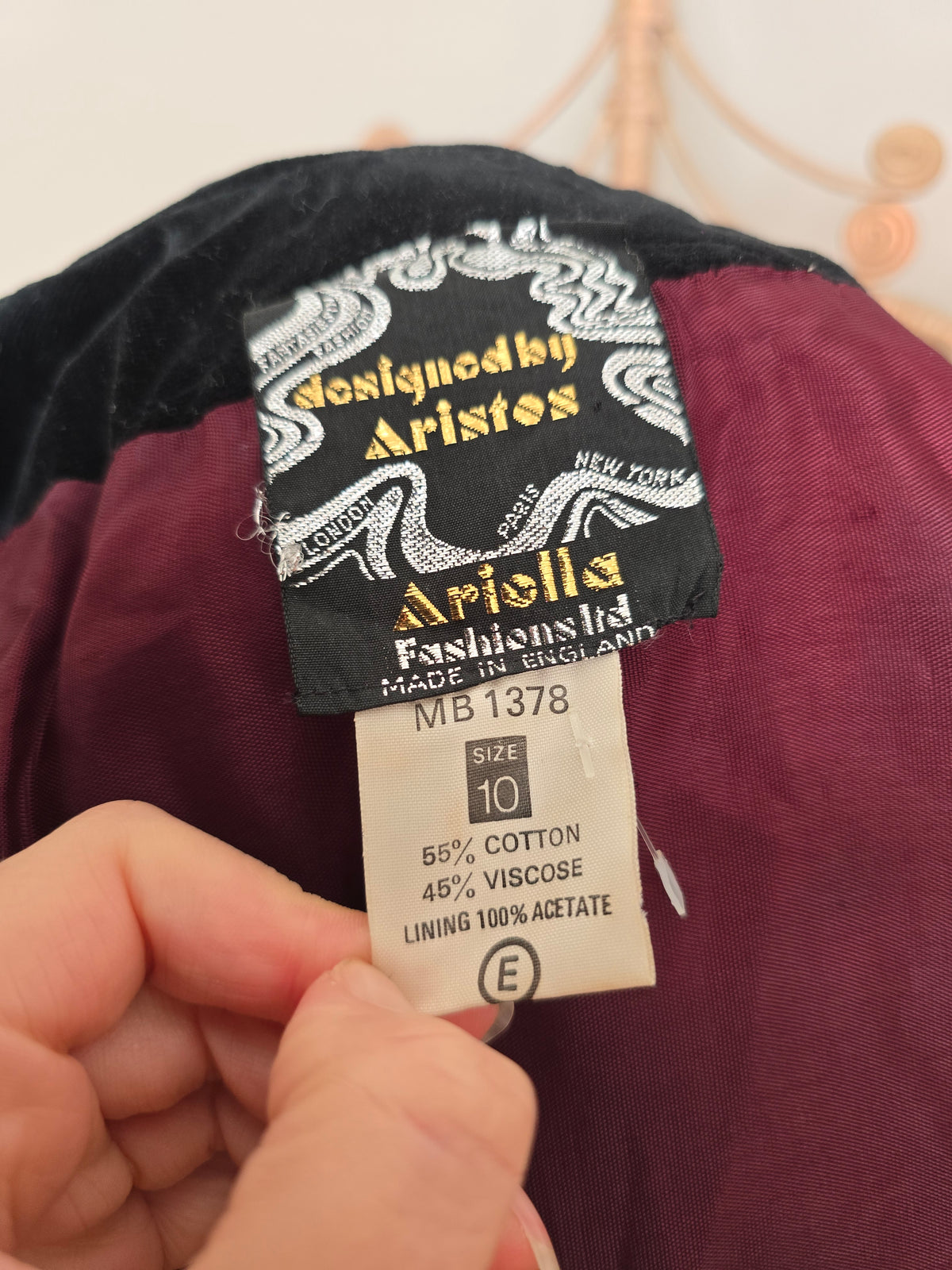 Vintage Aristos velvet jacket
