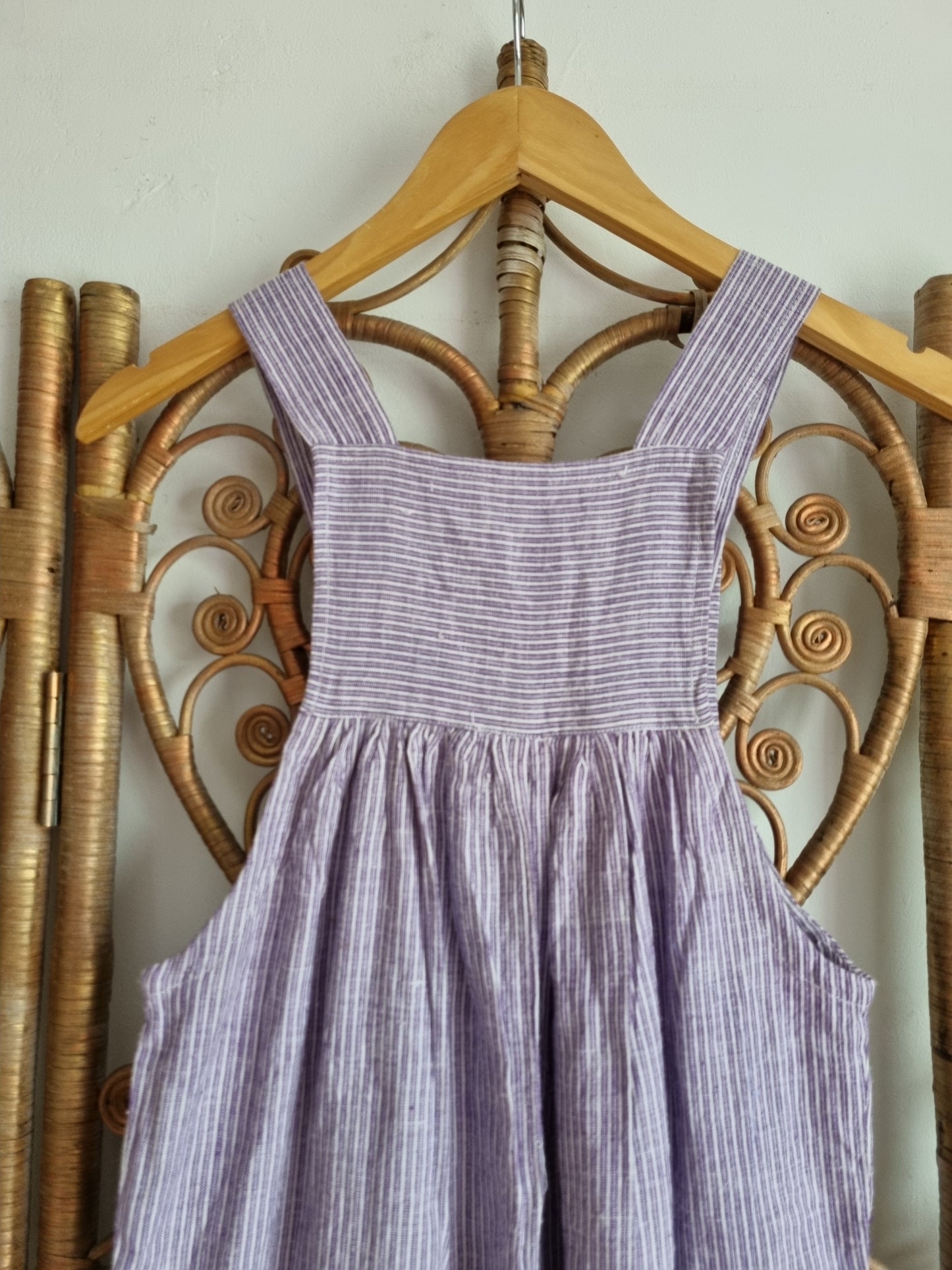 Vintage stripe cotton jumpsuit xs