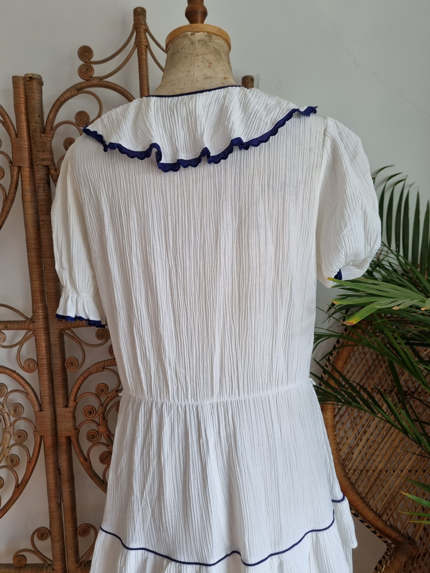 Vintage peterpan collar dress S/M