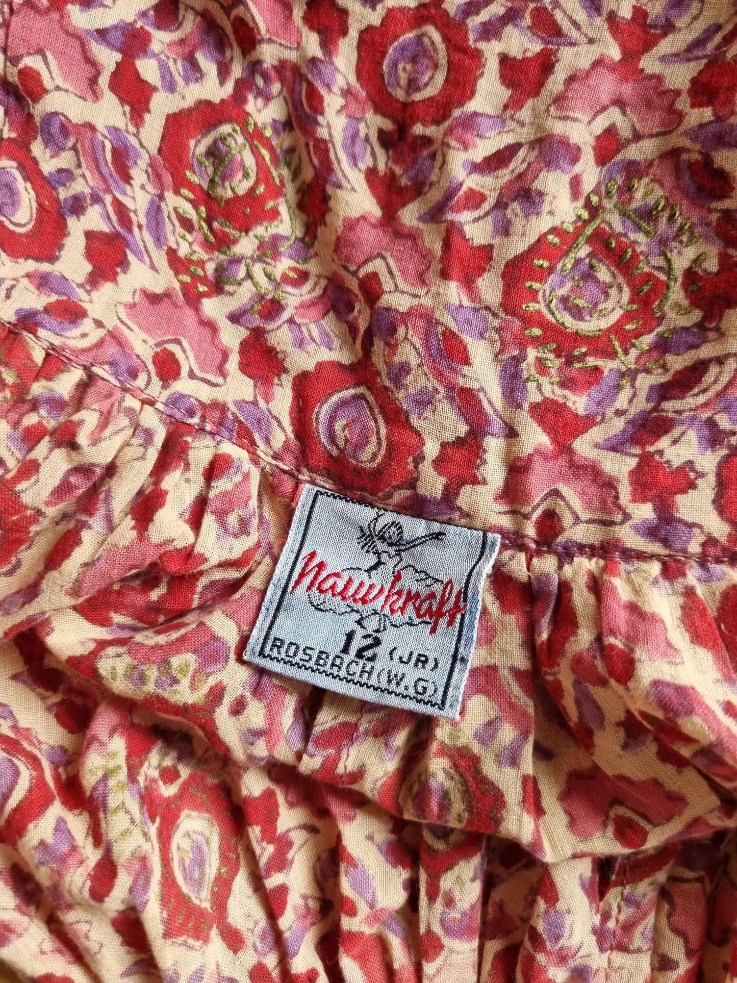 Vintage red cotton jumpsuit junior or xs