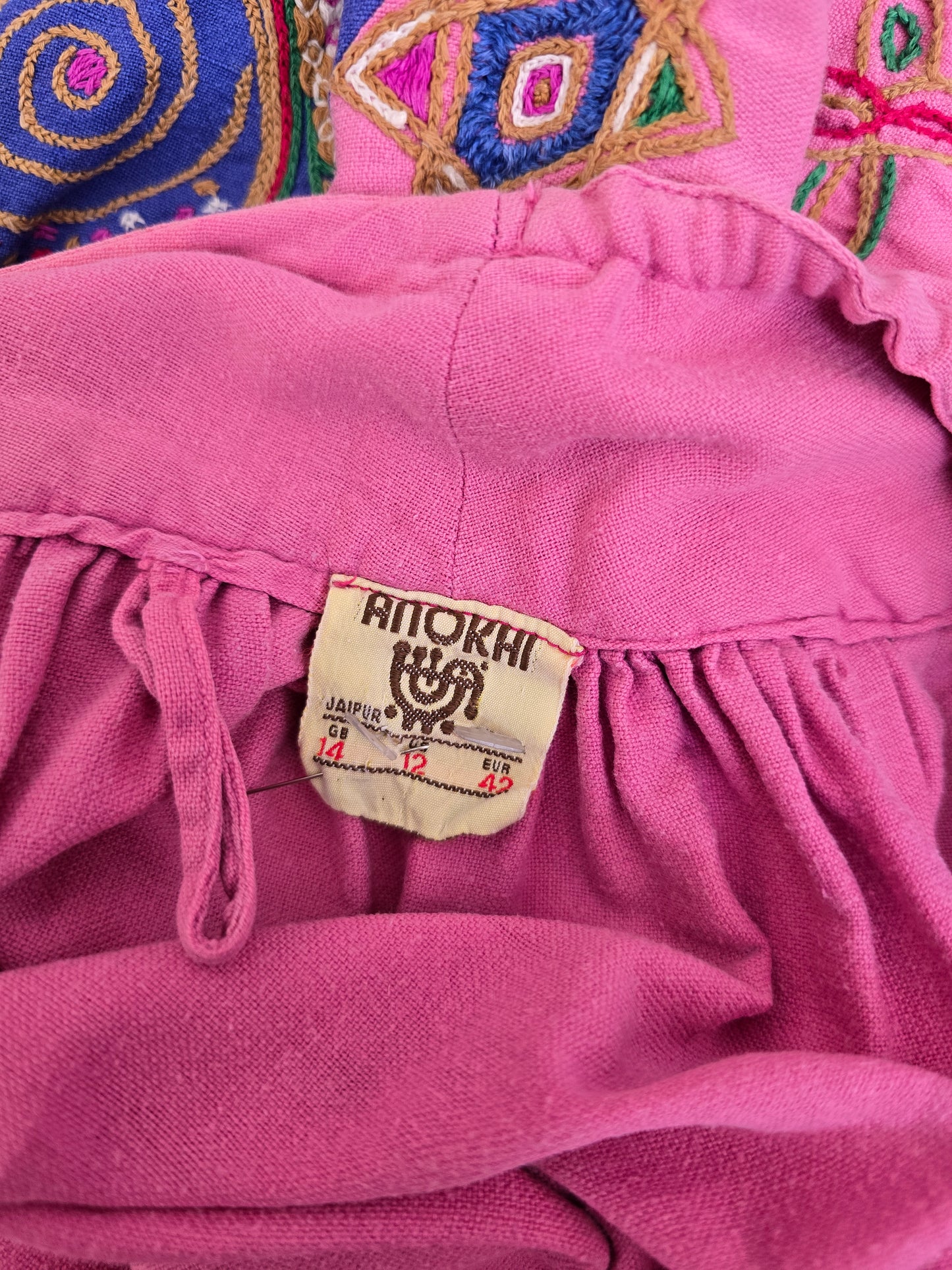 Vintage Anokhi embroidered skirt