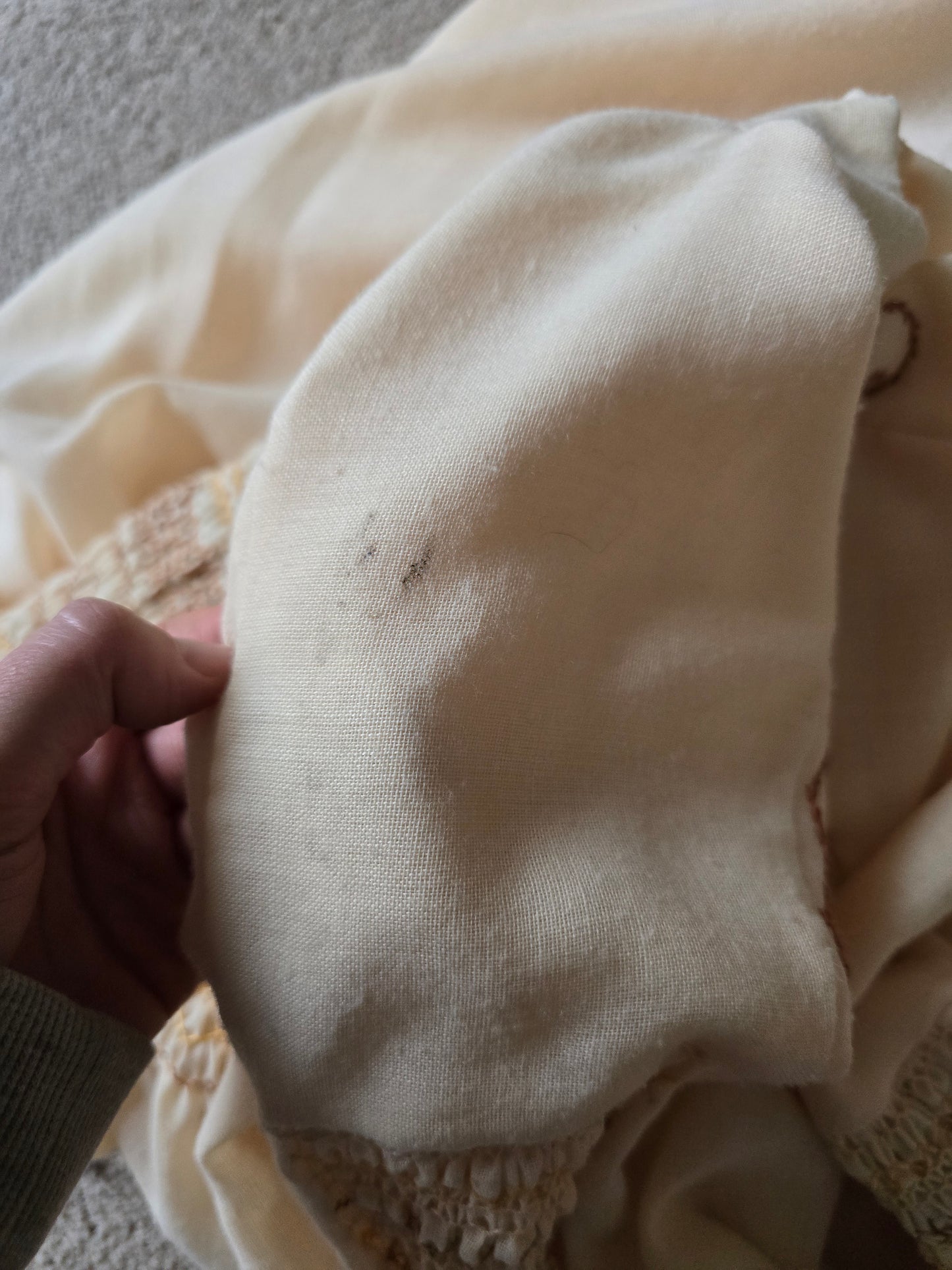 Vintage shirring smock dress L XL