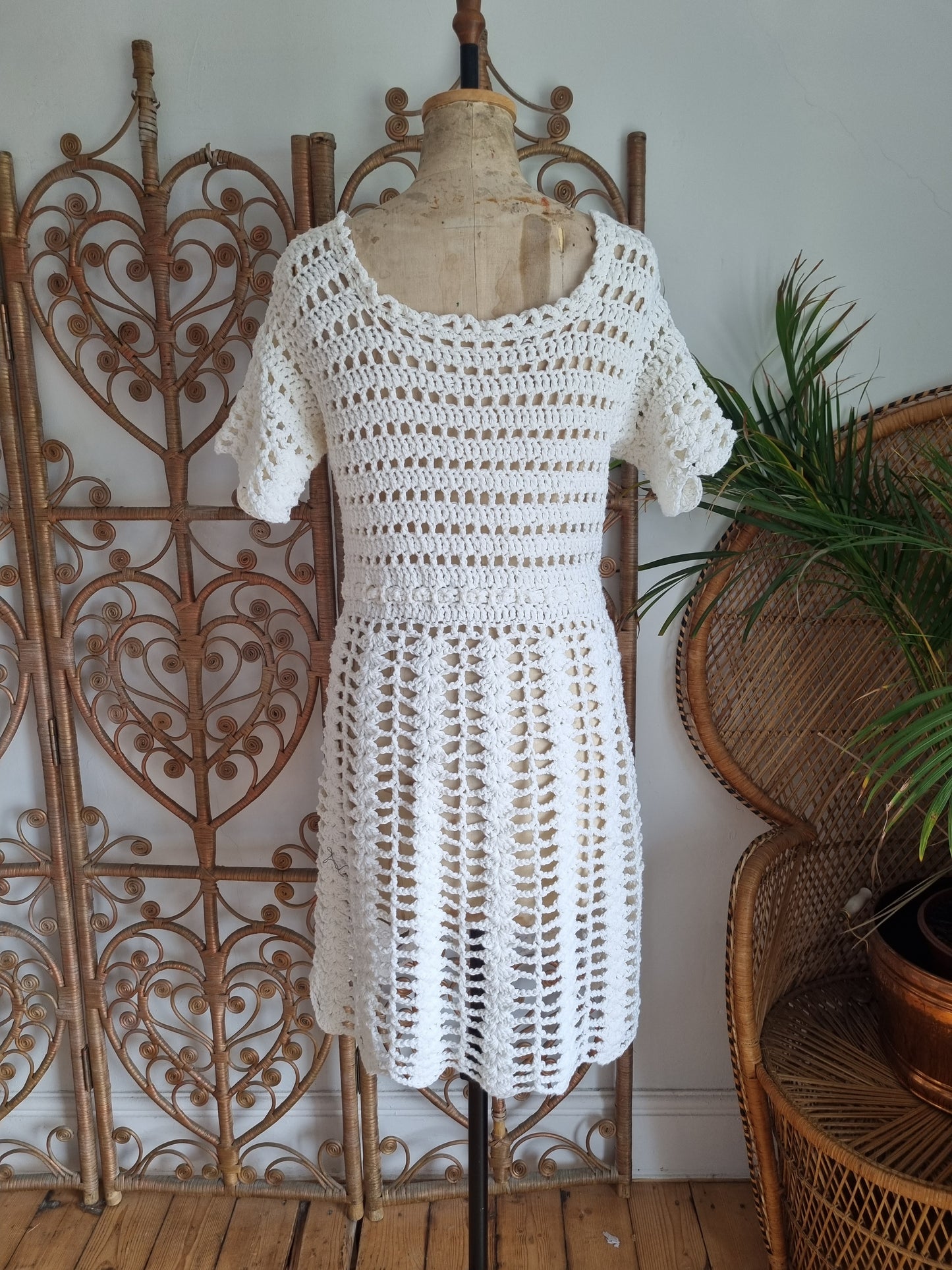 Vintage crochet 60s dress