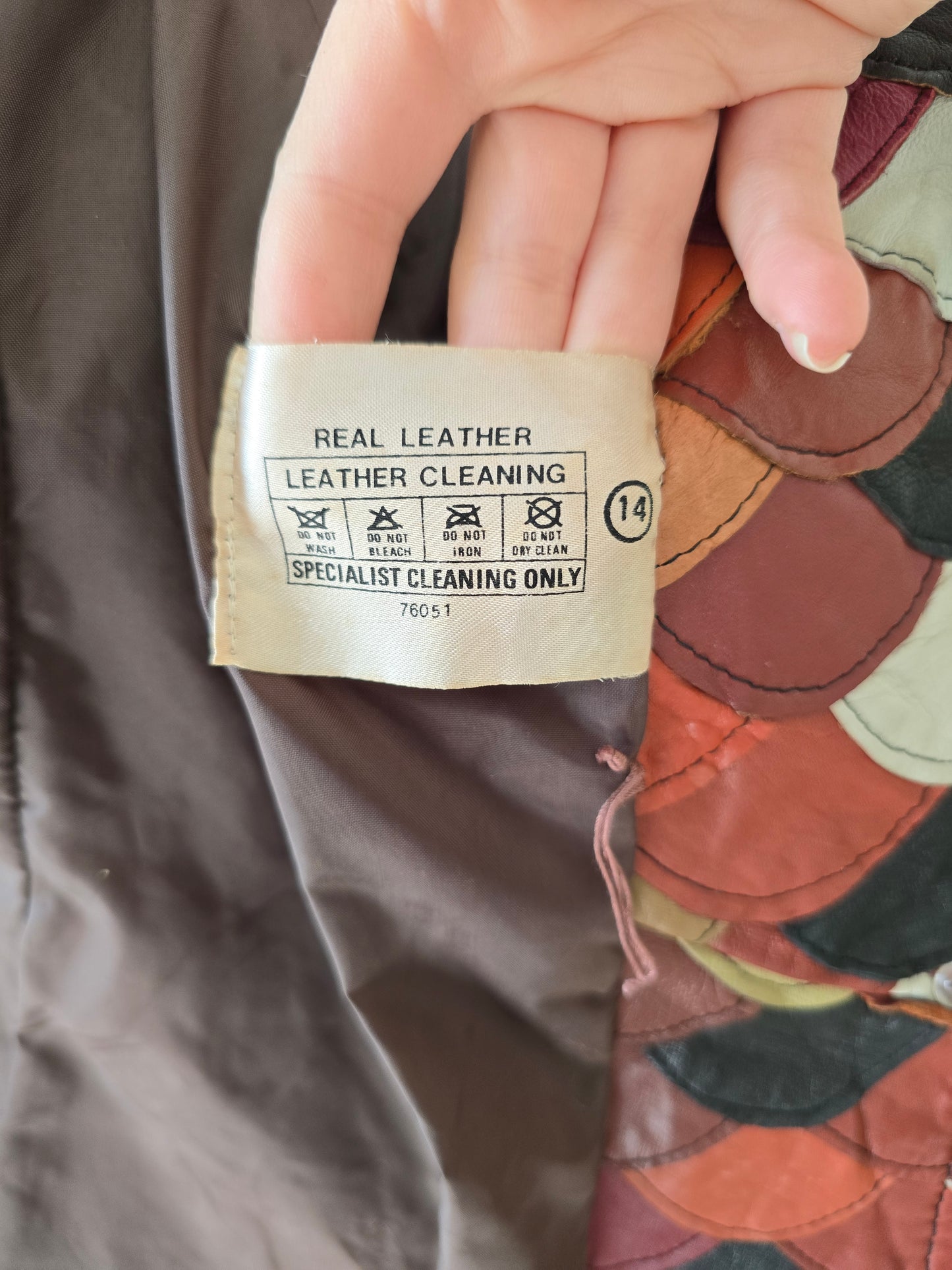 Vintage fishscale leather jacket