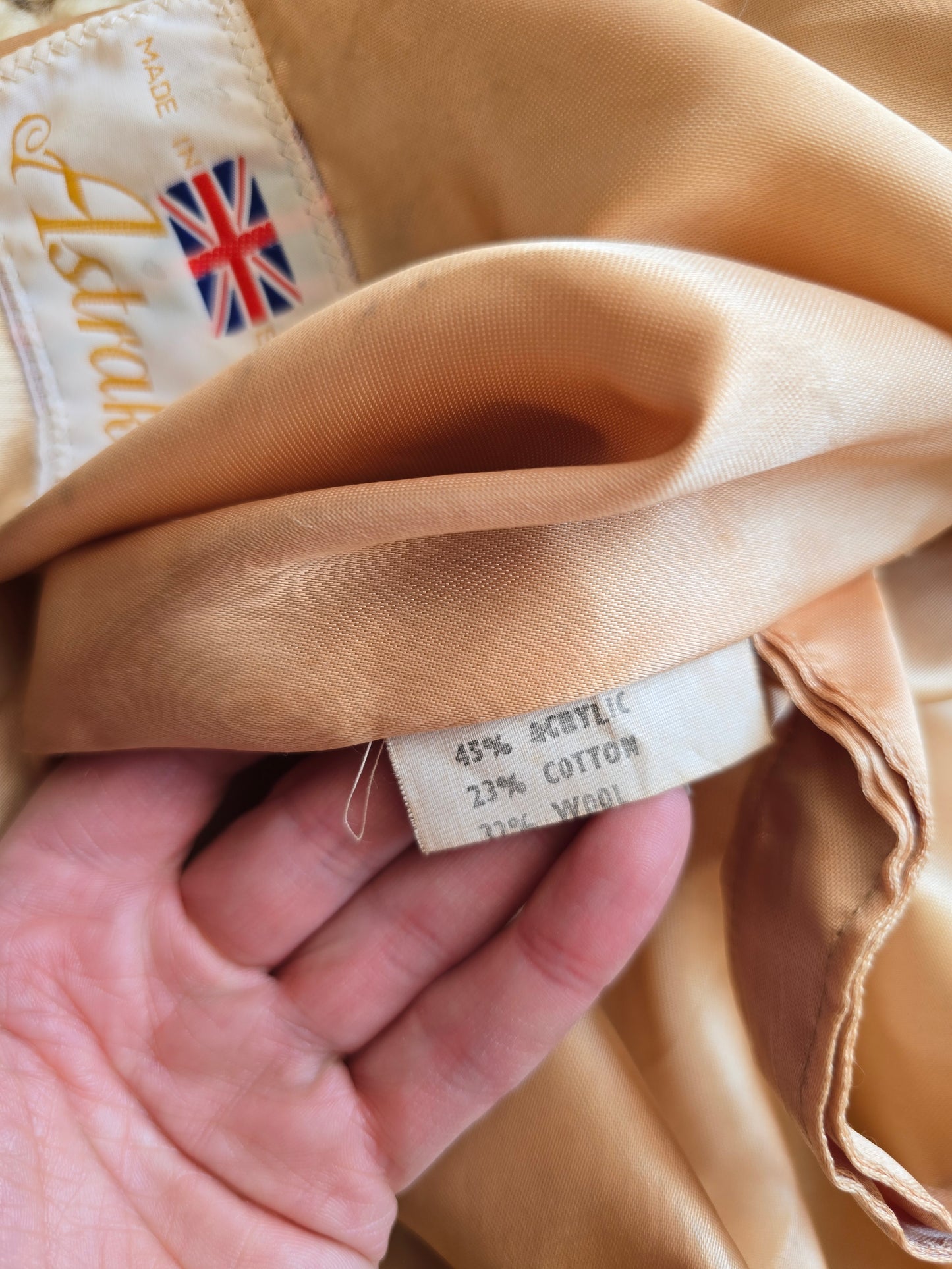 Vintage hooded Astraka faux fur coat