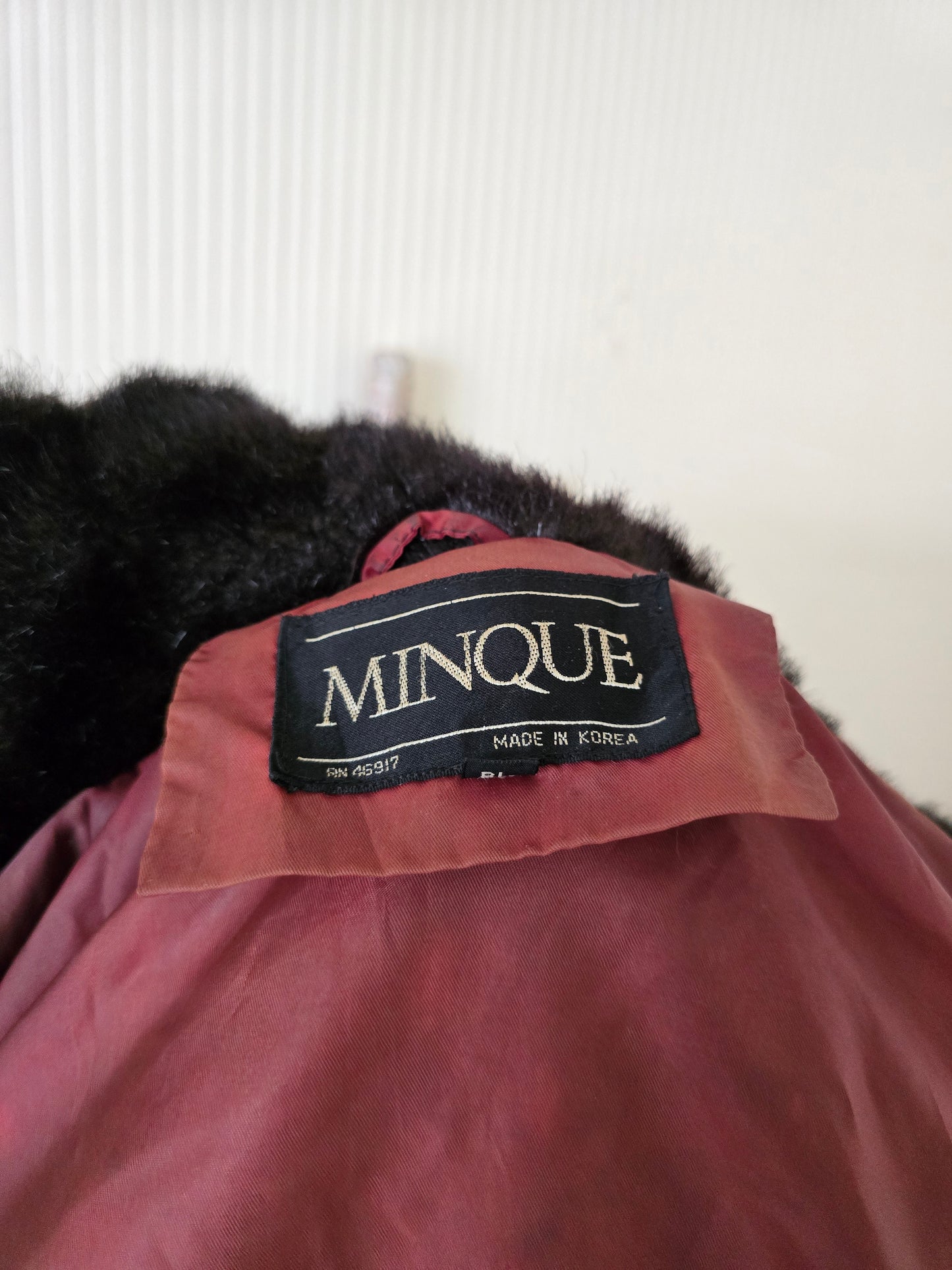 Vintage leather faux fur coat