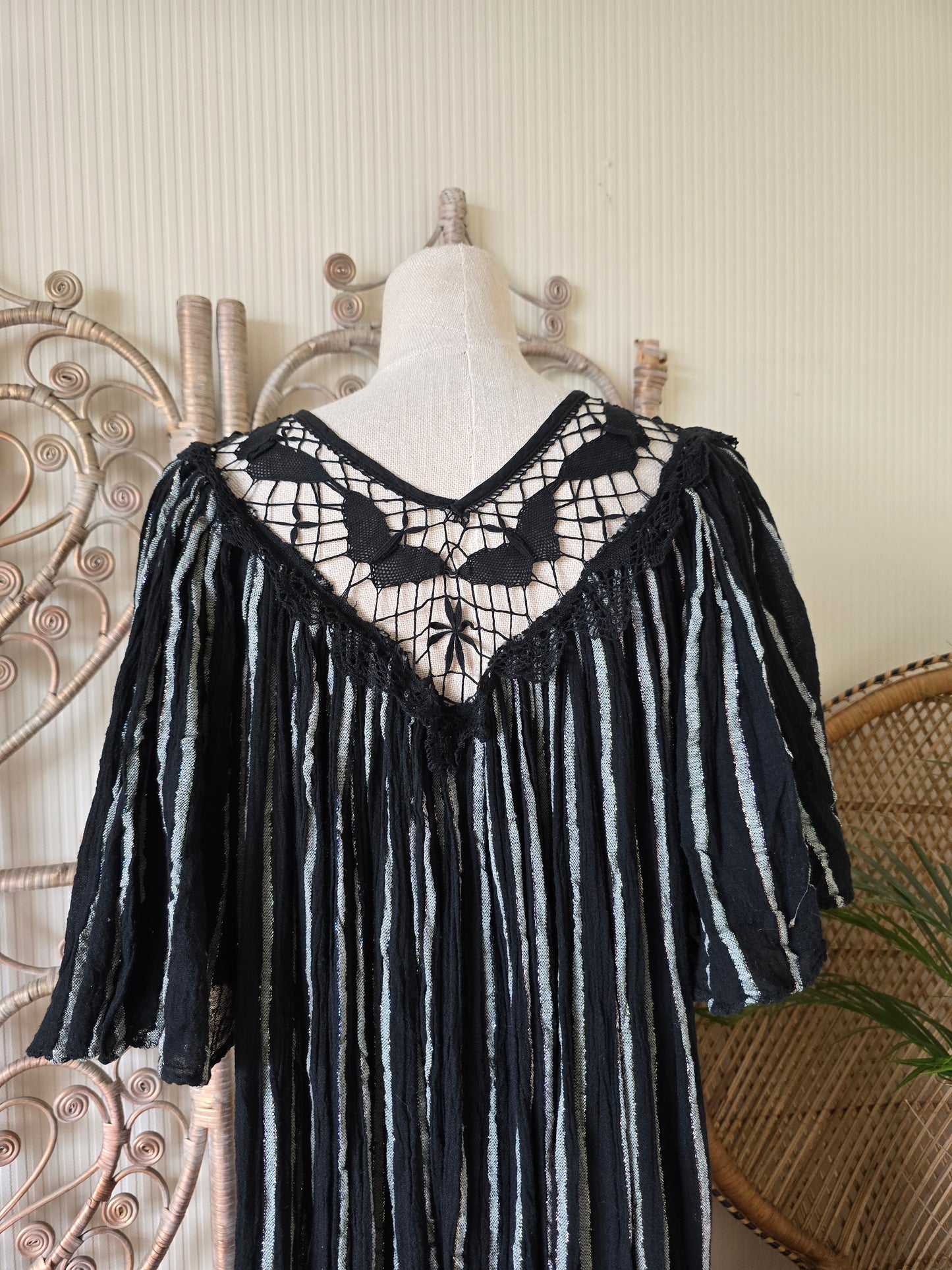 Vintage greek smock dress L