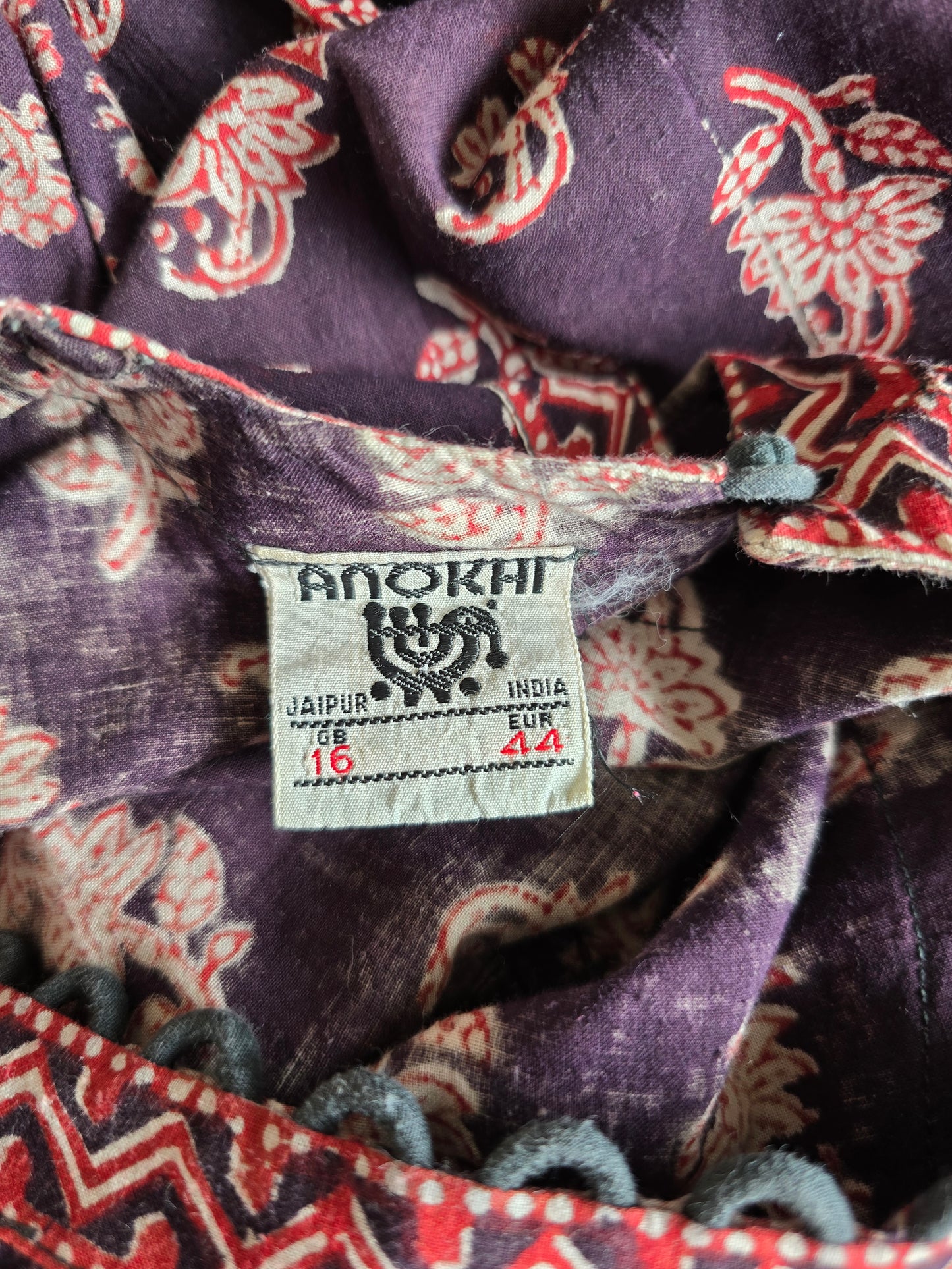 Vintage Anokhi Indian 70s dress