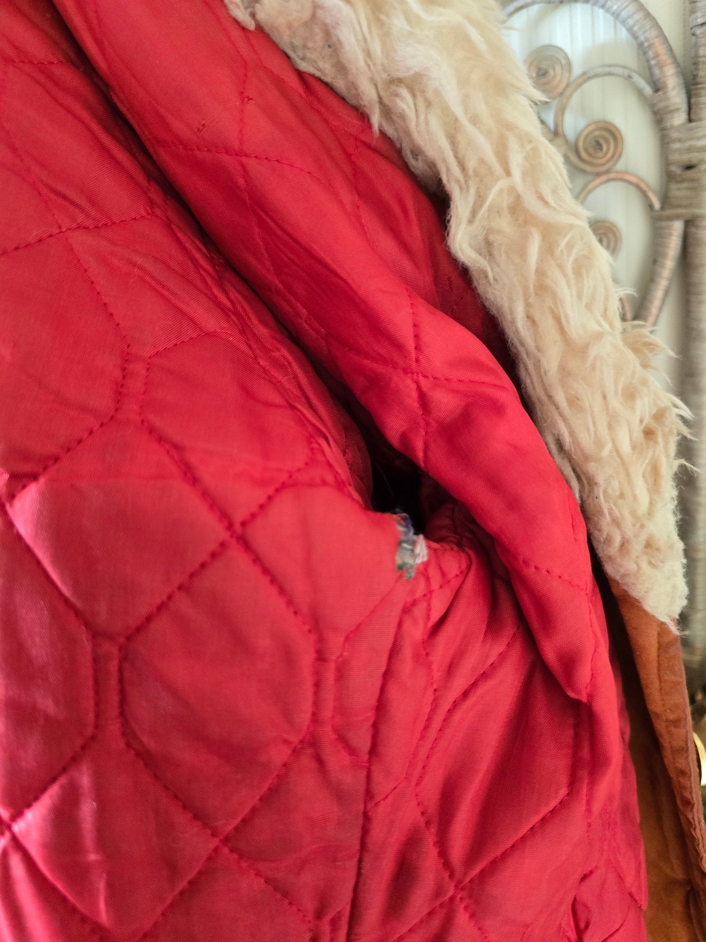 Vintage faux fur/suede velvet coat