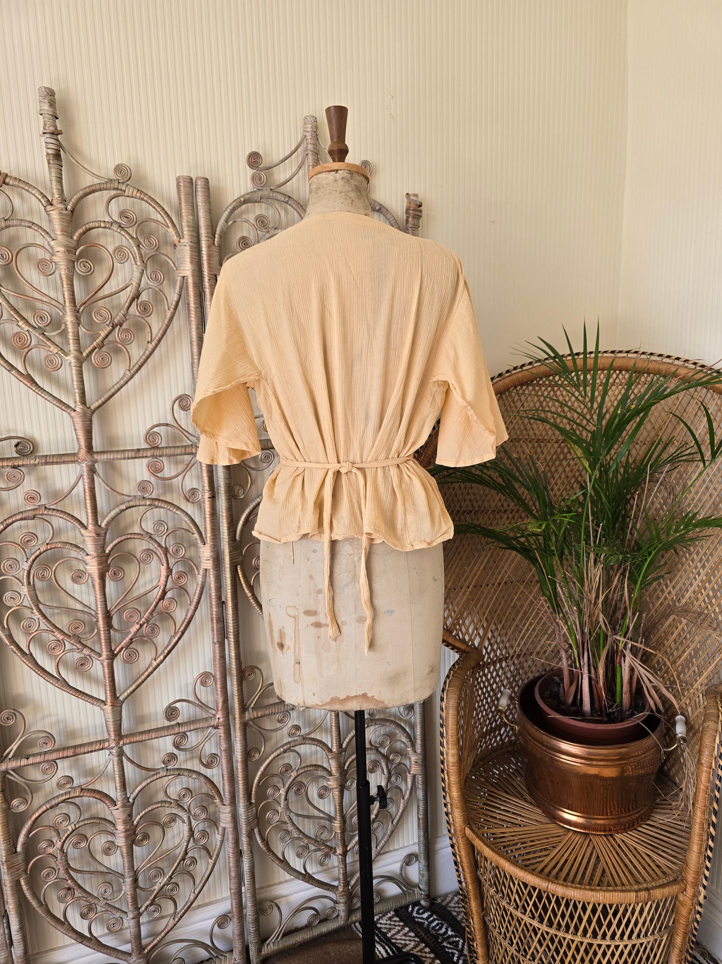 Vintage style embroidered blouse