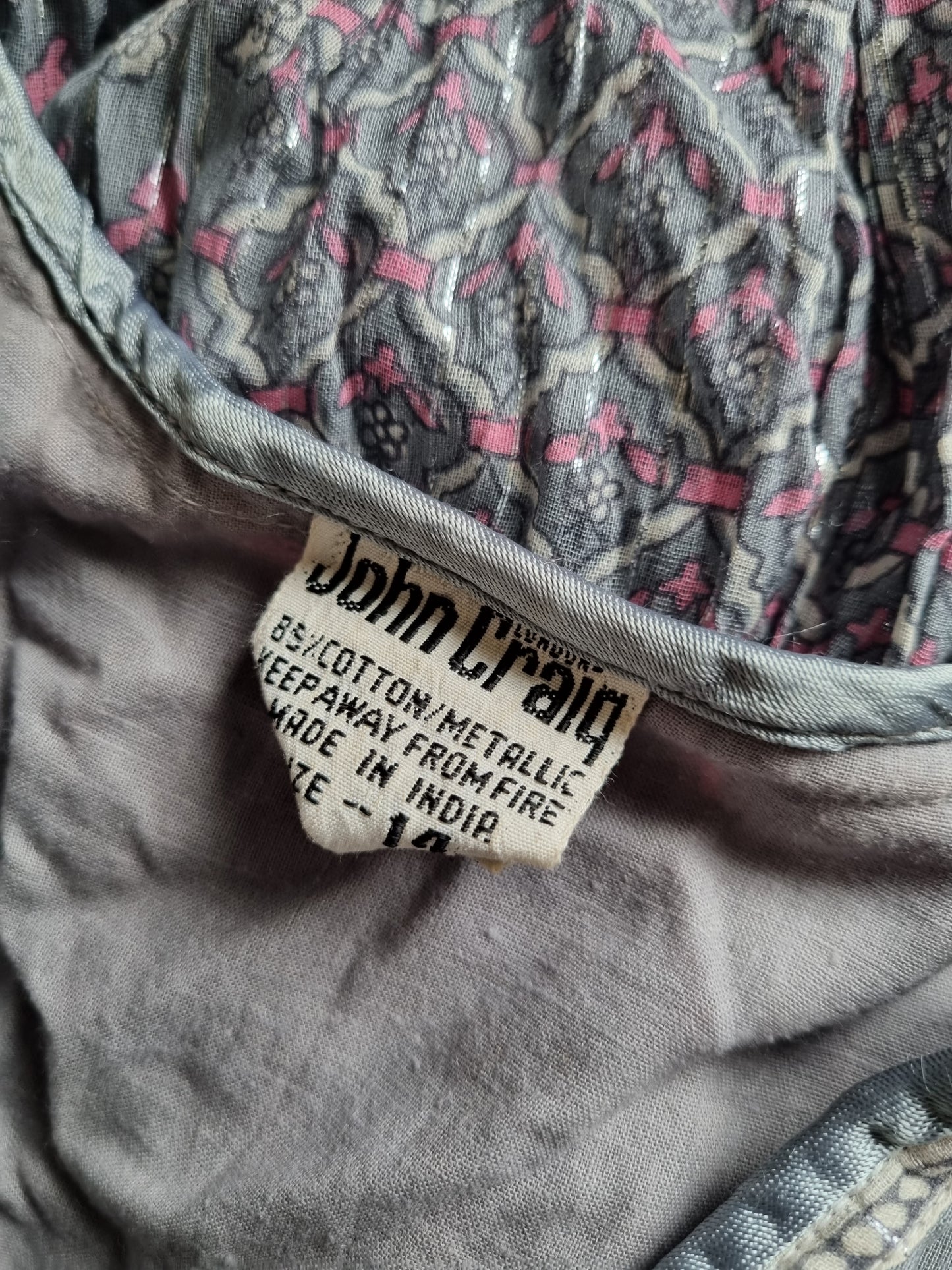 Vintage John Craig Indian dress