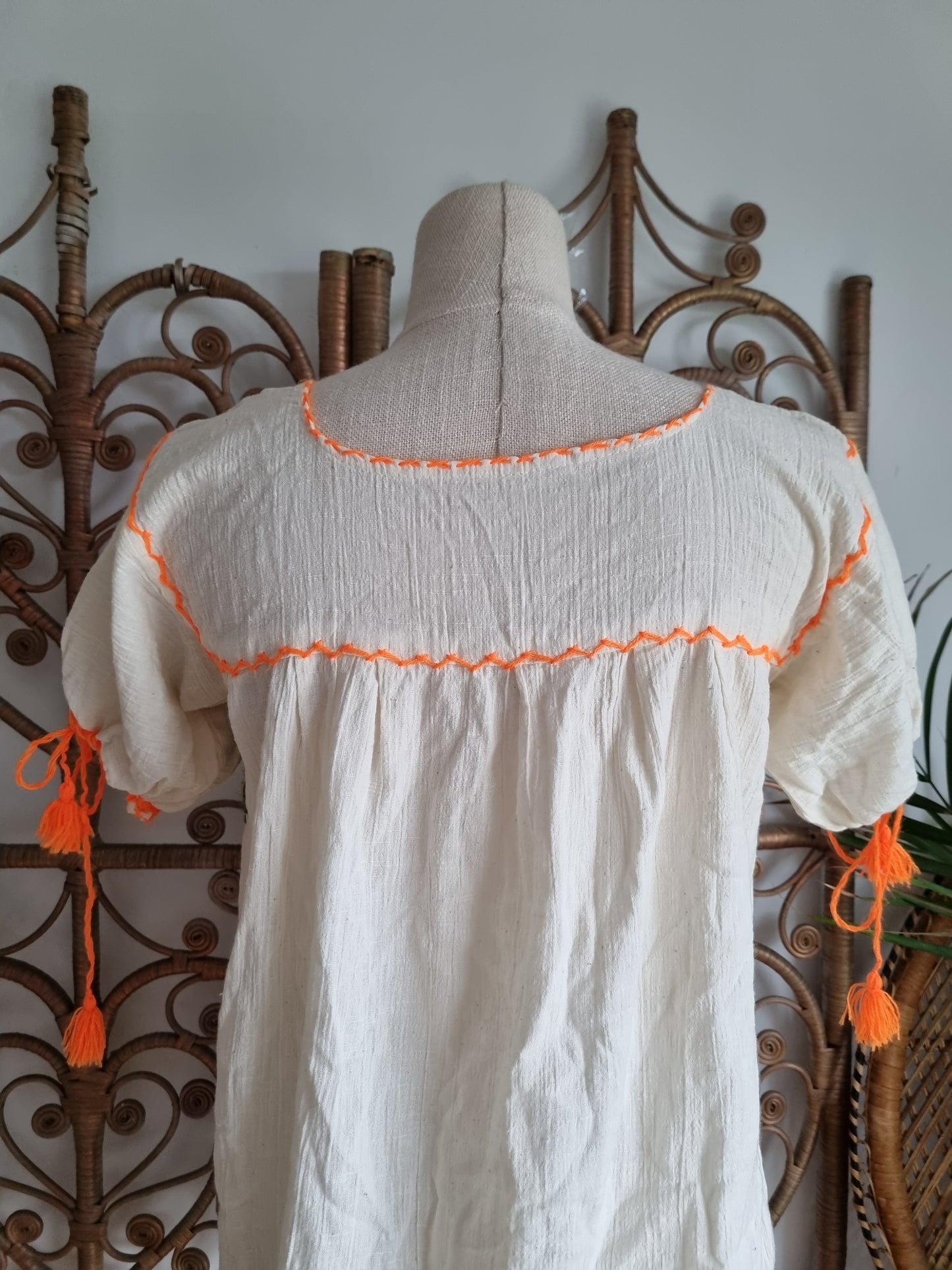 Vintage Mexican embroidered blouse