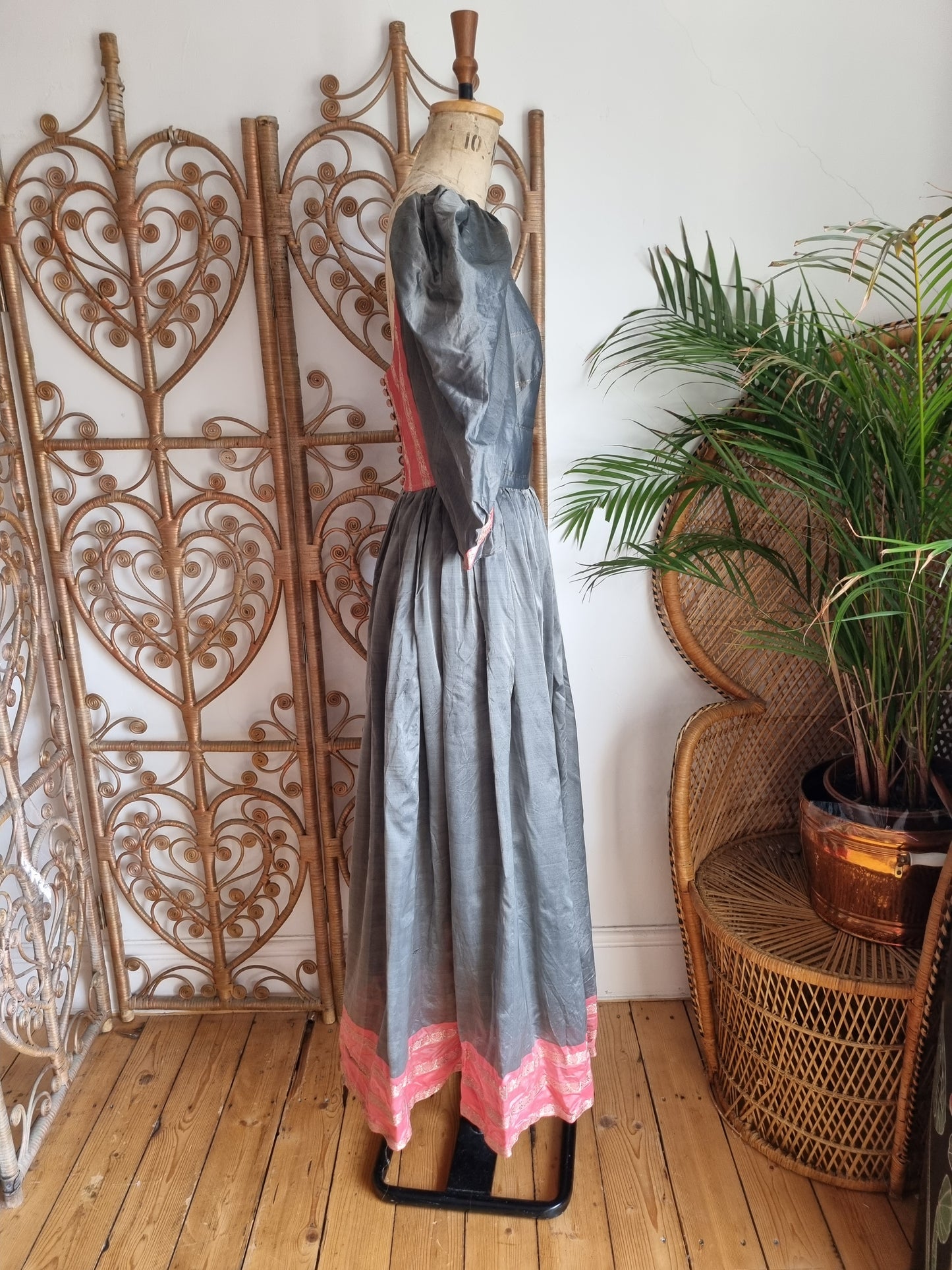 Vintage Serinda couture Indian silk dress