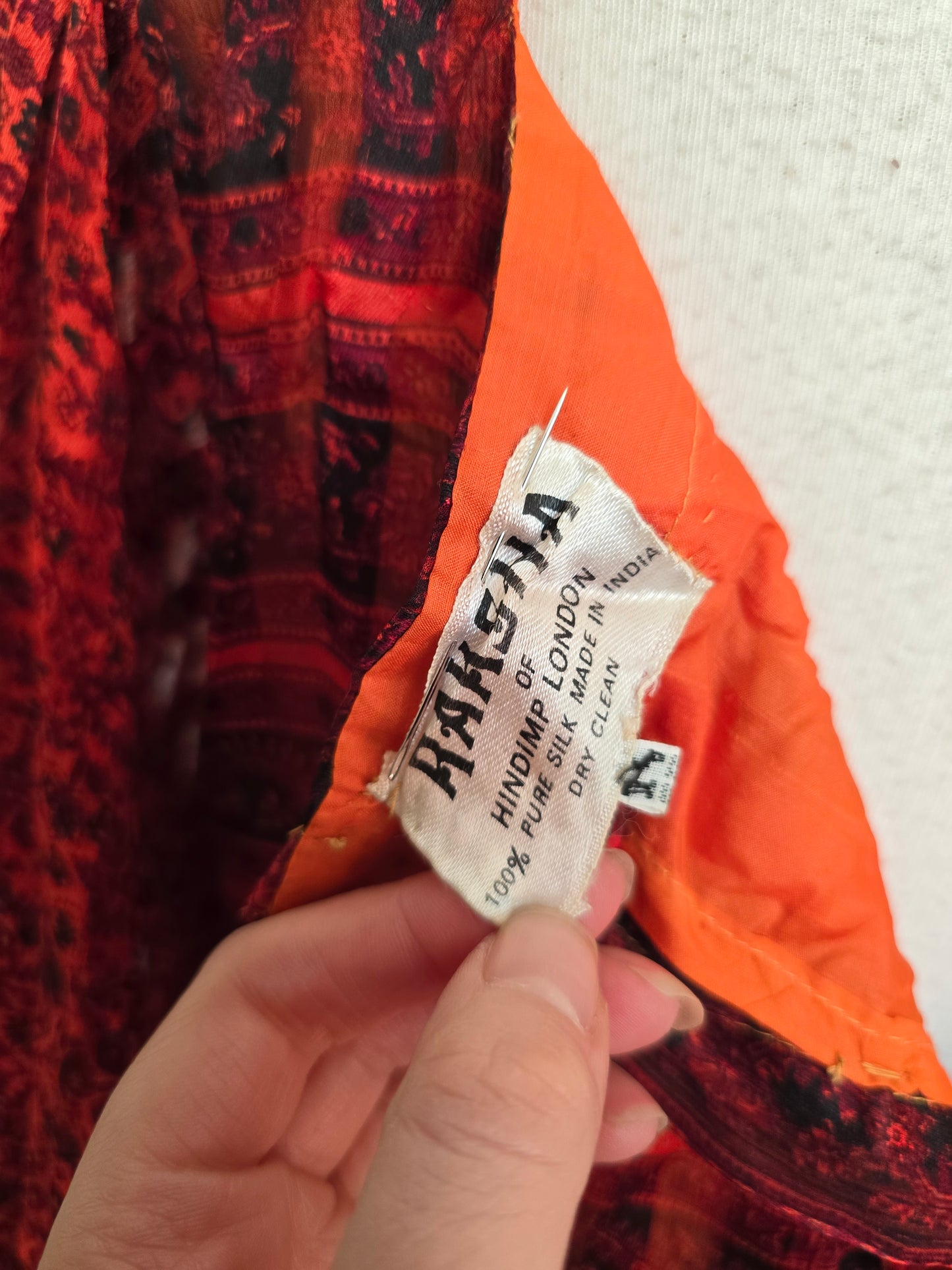 Vintage Raksha of Hindimp London silk Indian dress