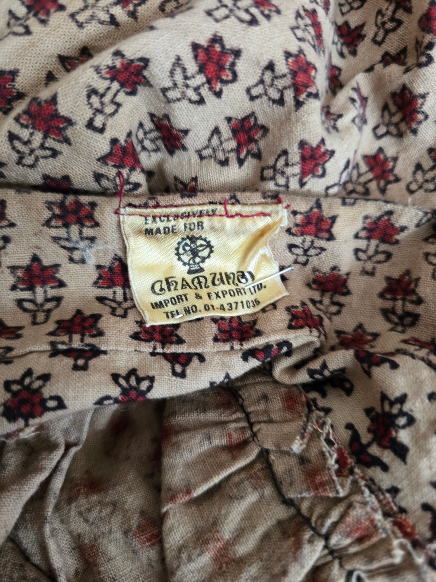 Vintage Indian kaftan 70s dress