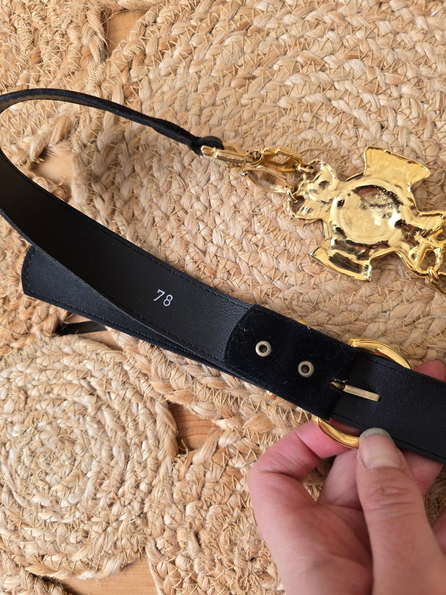 Vintage gold waist belt