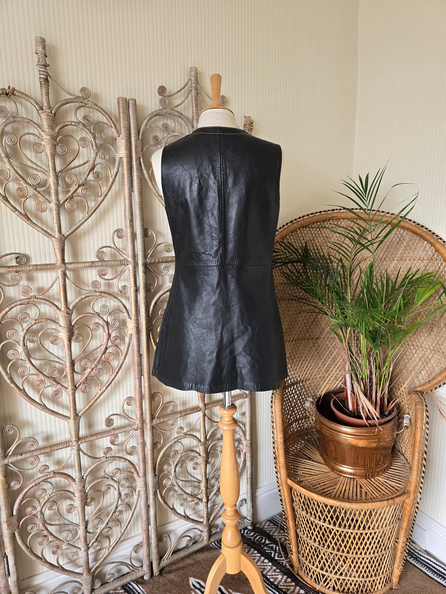 Vintage 70s leather dress