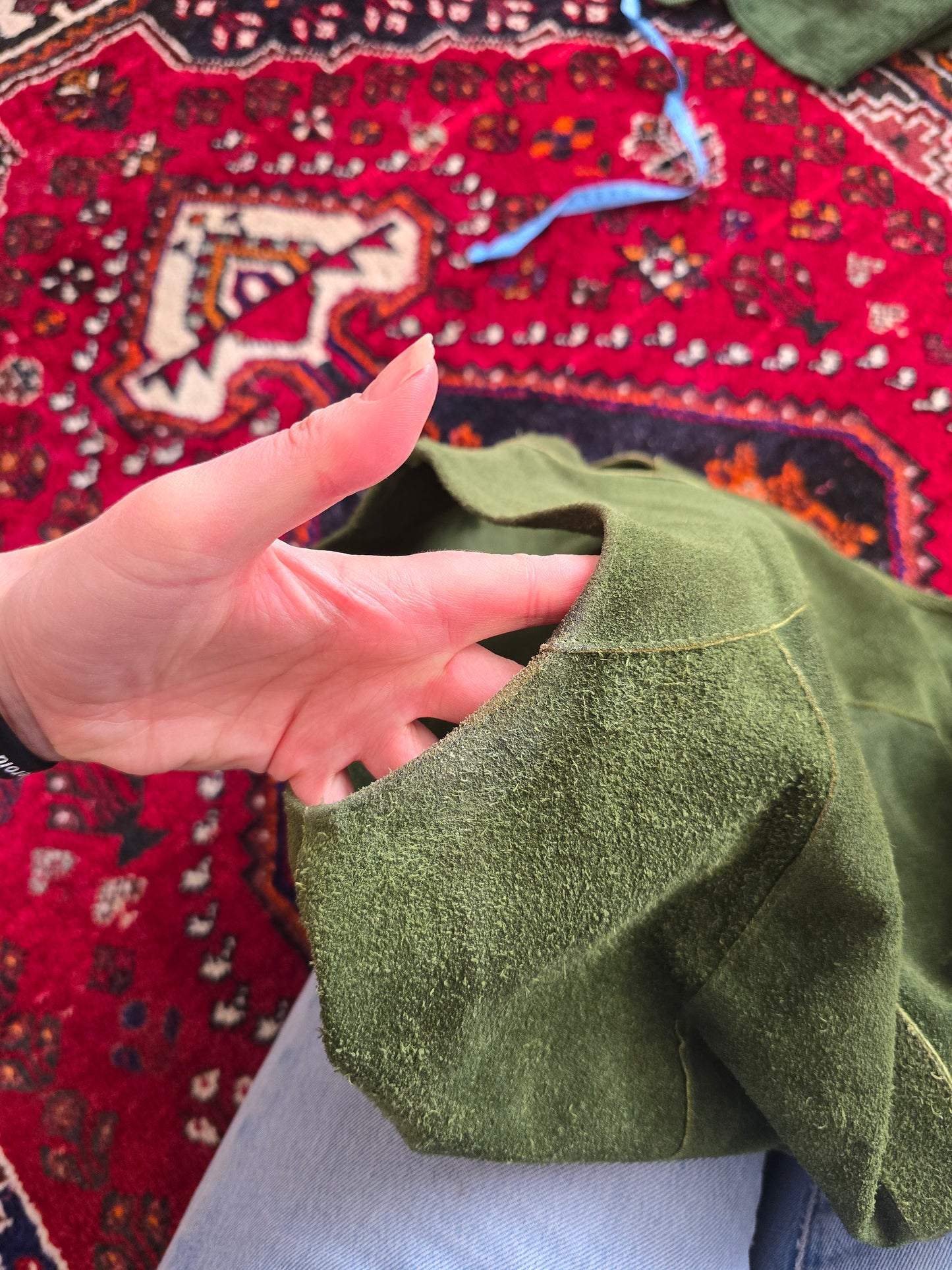 Vintage suede tunic waistcoat