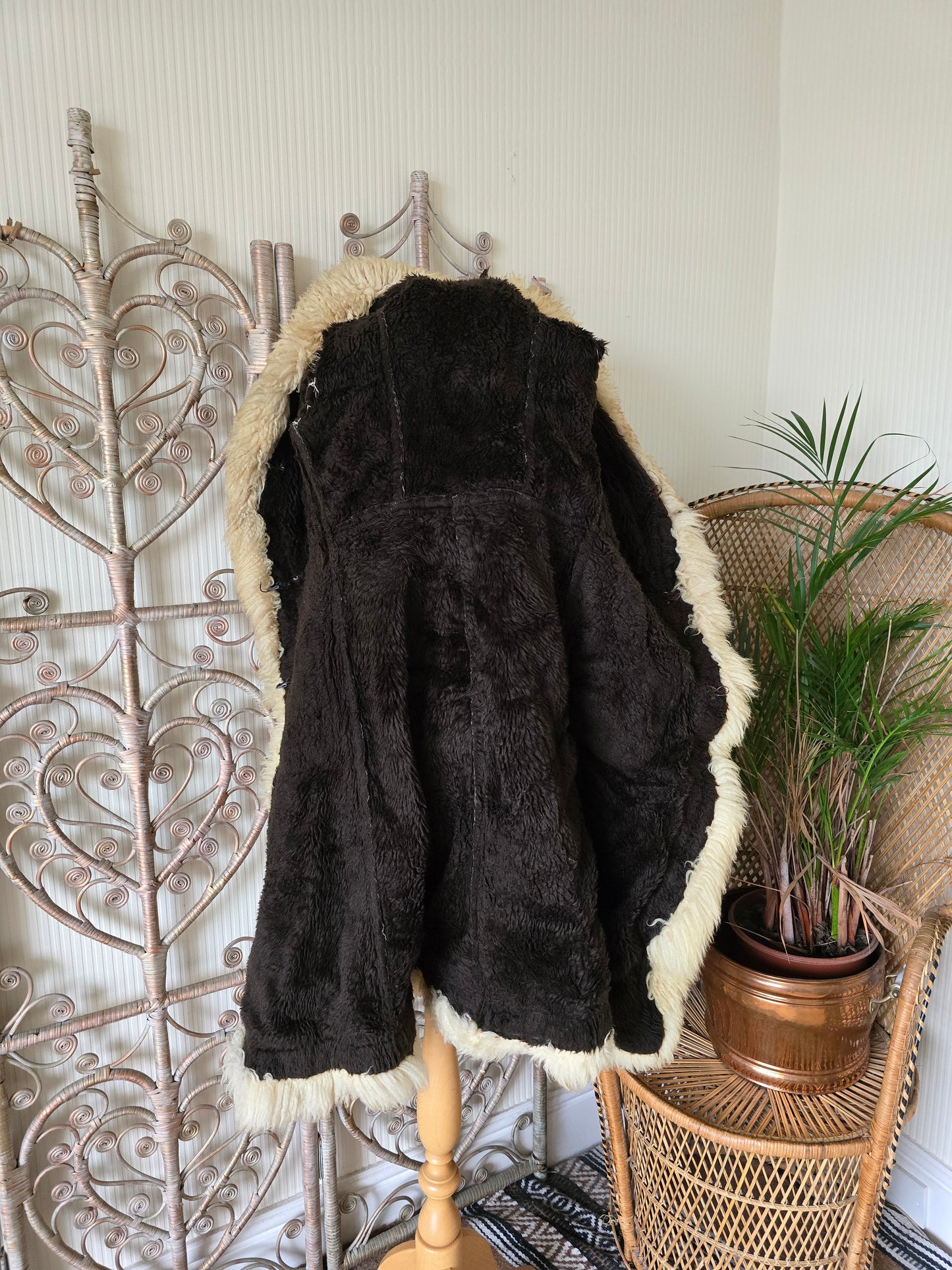 Vintage sheepskin waistcoat