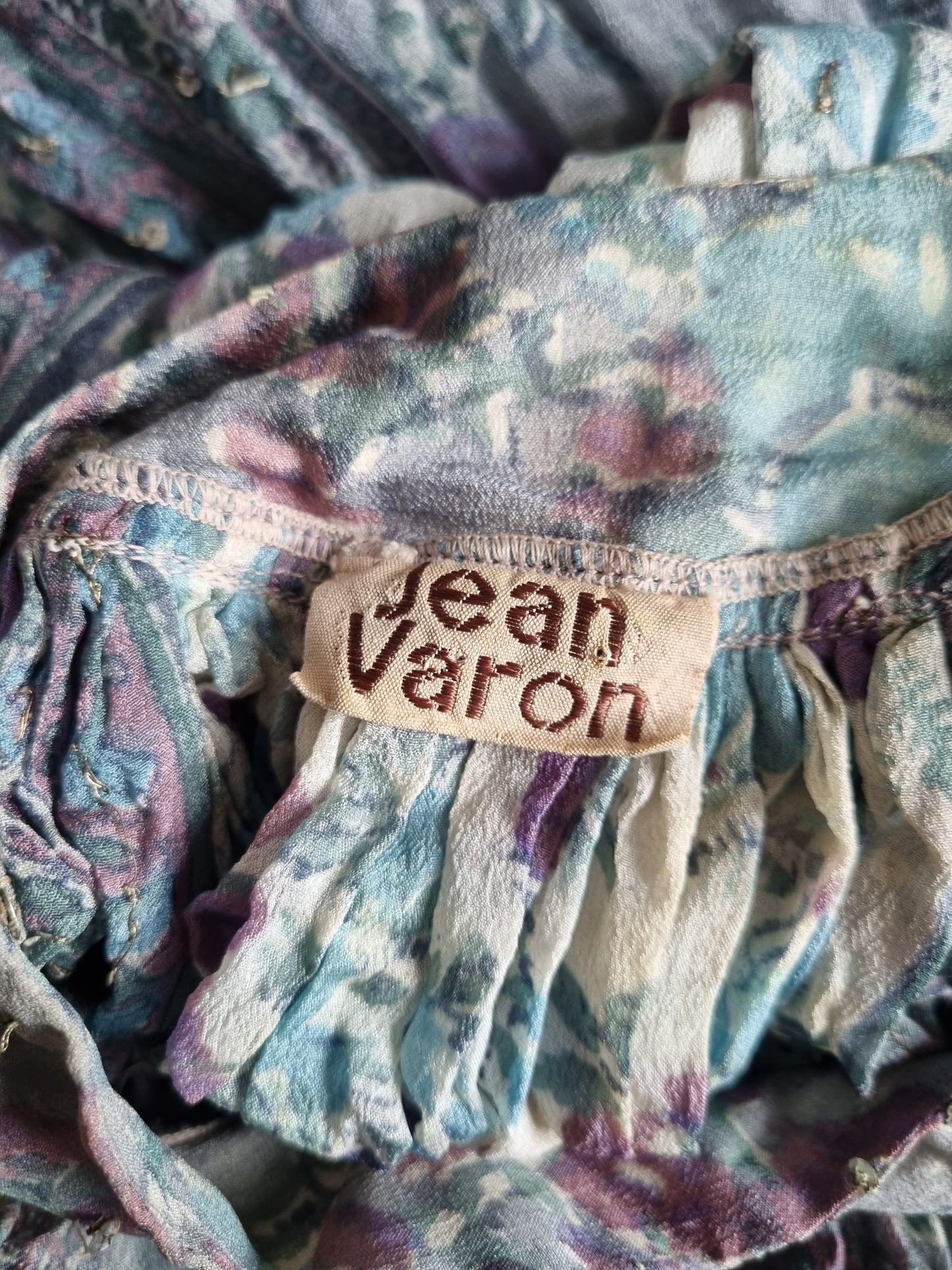 Vintage Jean Varon print by Ritu kumar silk Indian dress