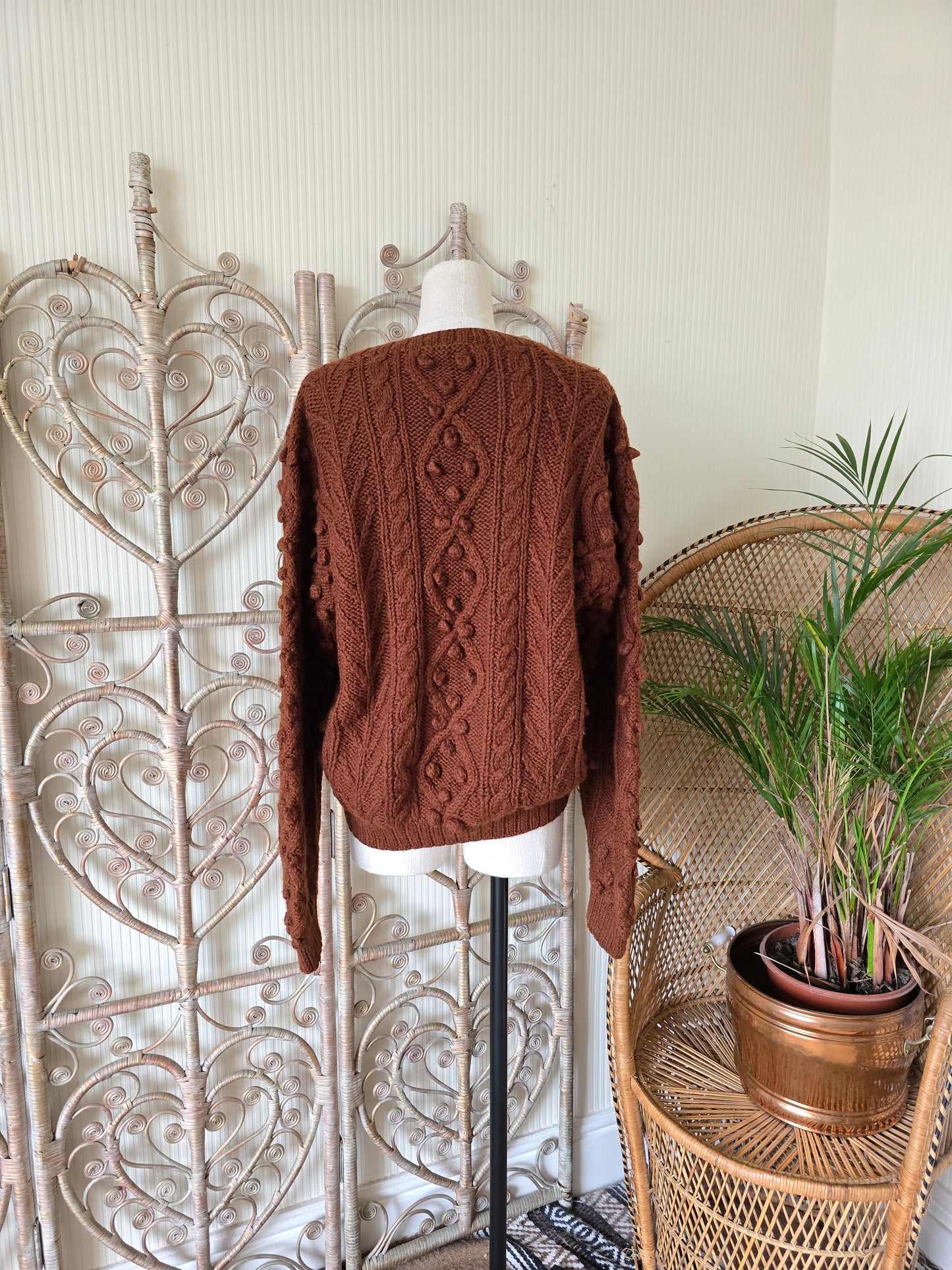 Vintage style cable knit jumper
