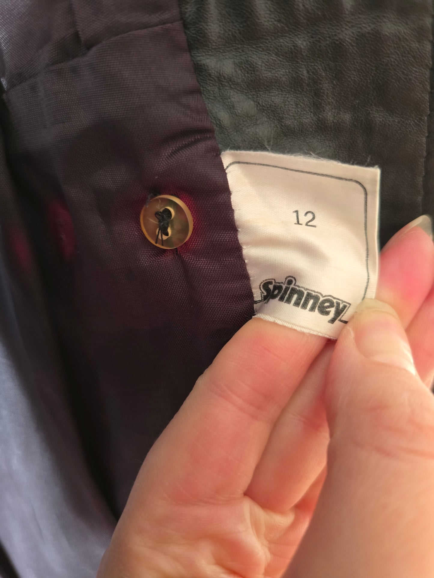 Vintage leather 70s coat