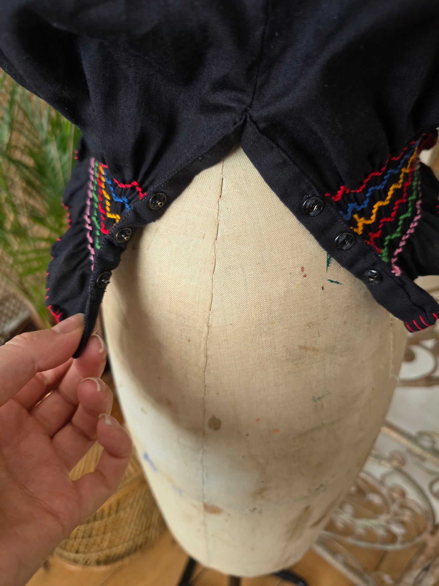 Vintage Hungarian embroidered blouse