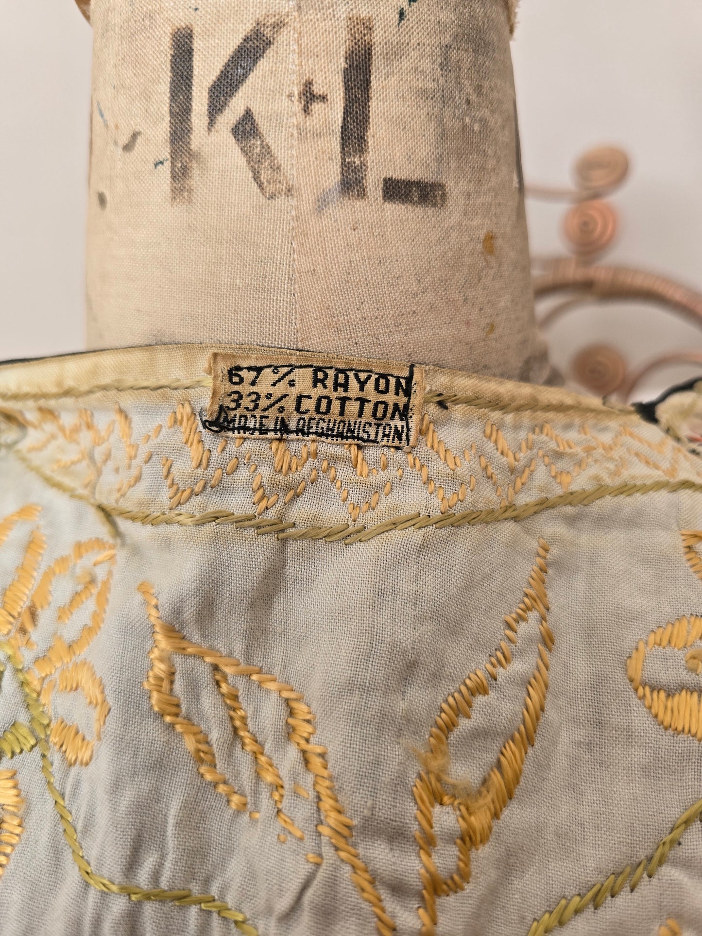 Vintage Afghan embroidered waistcoat
