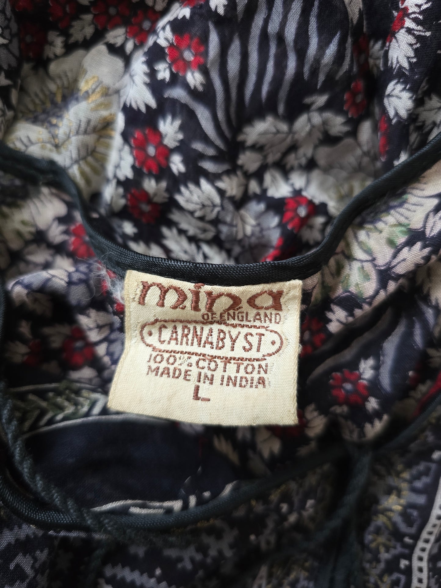 Vintage Mina of London Indian cotton dress