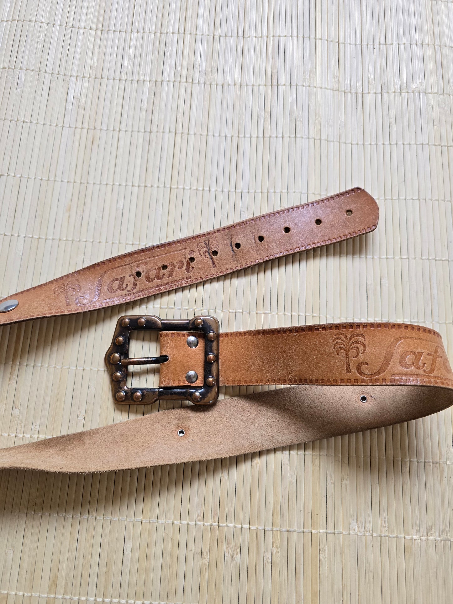 Vintage tooled belt
