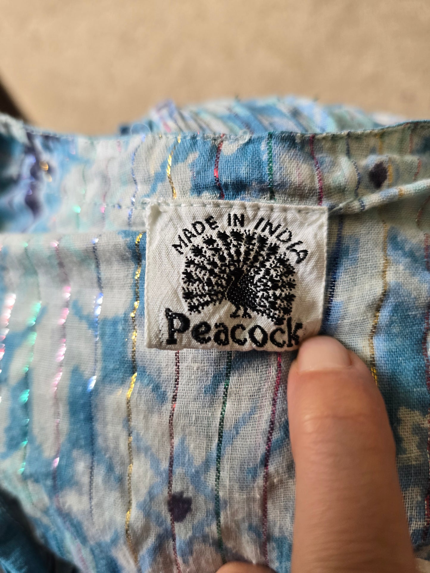 Vintage Peacock Indian dress