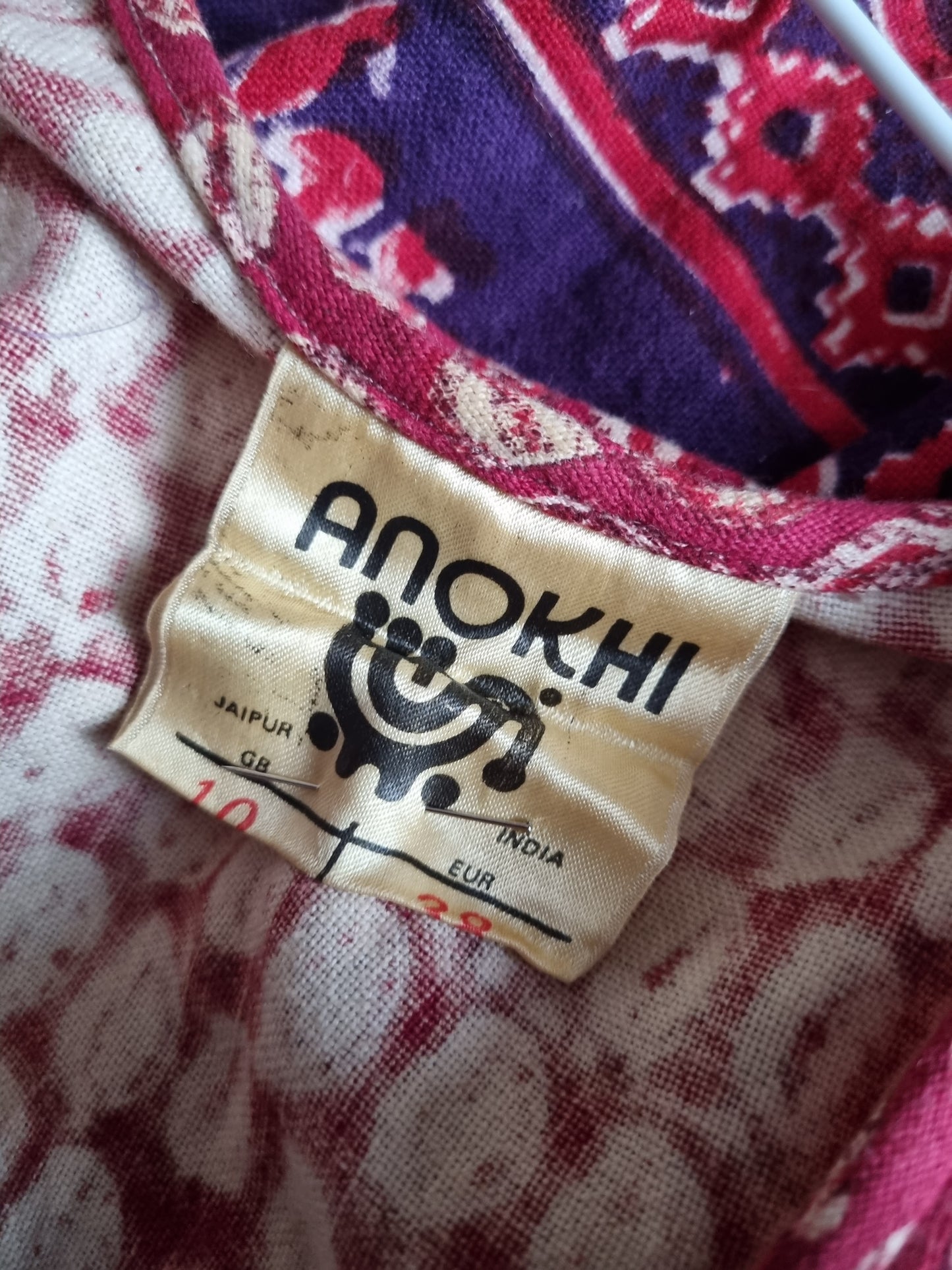 Vintage Anokhi Indian 70s dress