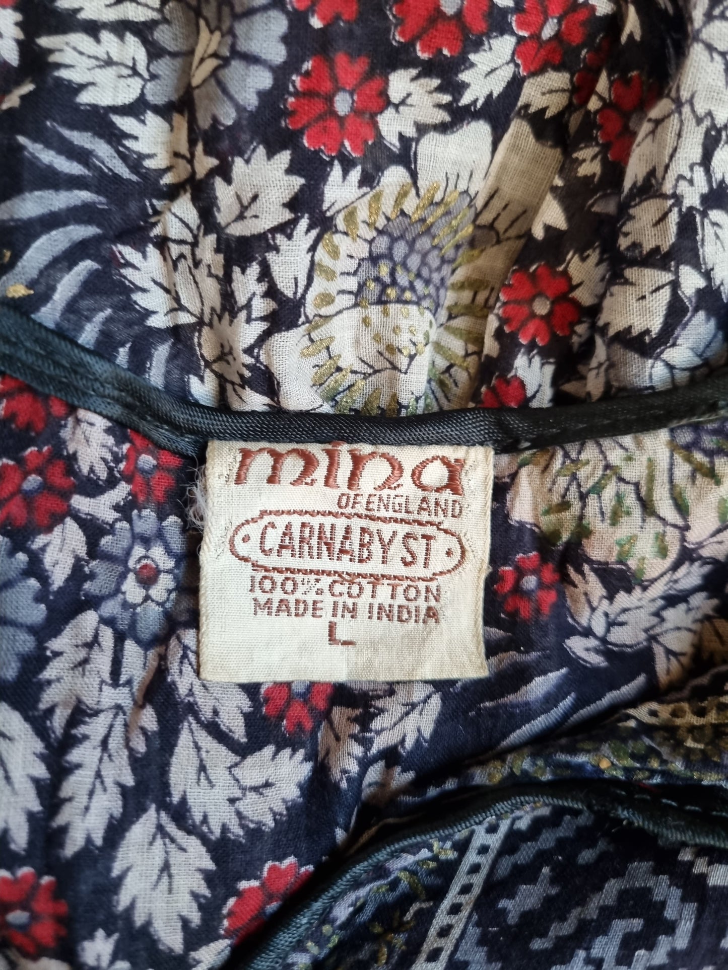 Vintage Mina of London Indian cotton dress