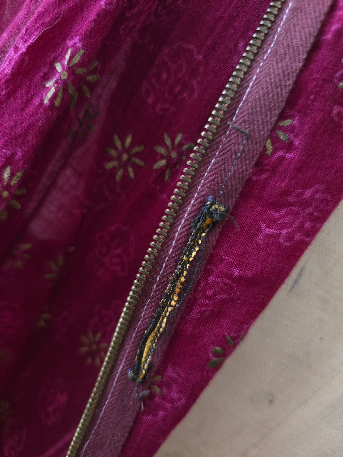 Vintage Ayesha Davar Indian cotton maxi dress