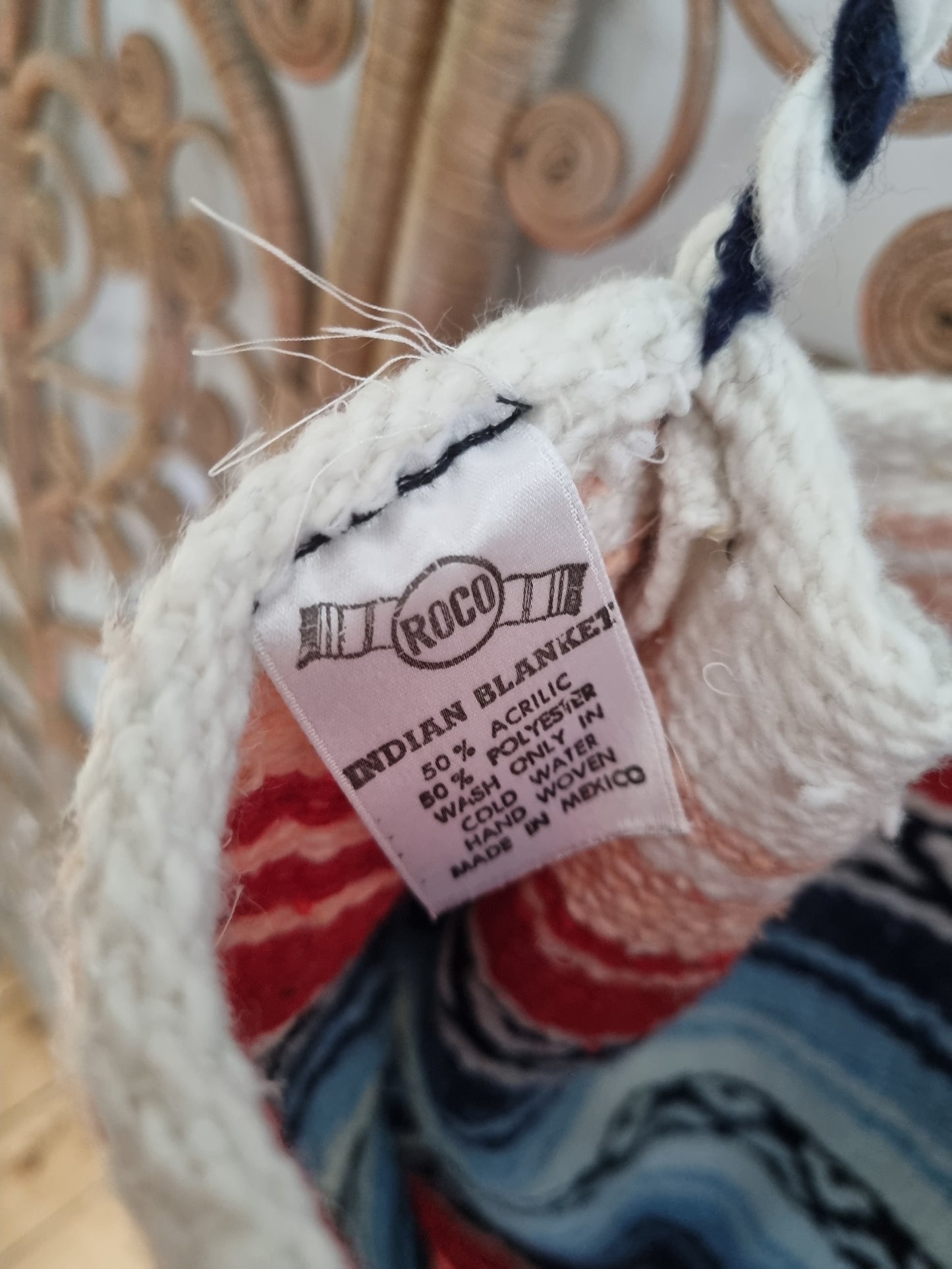 Vintage mexican blanket bag