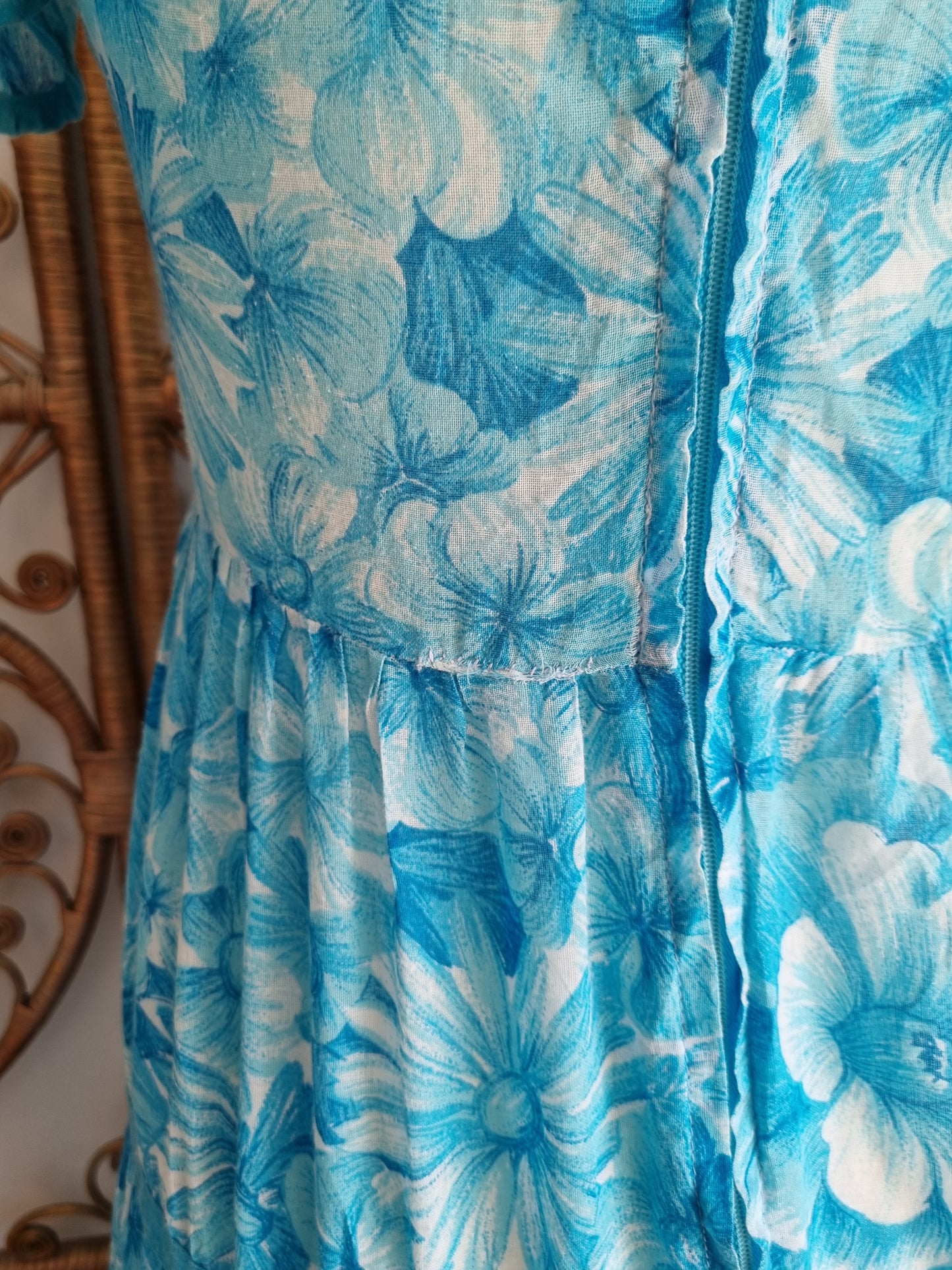 Vintage 70s prairie maxi dress S