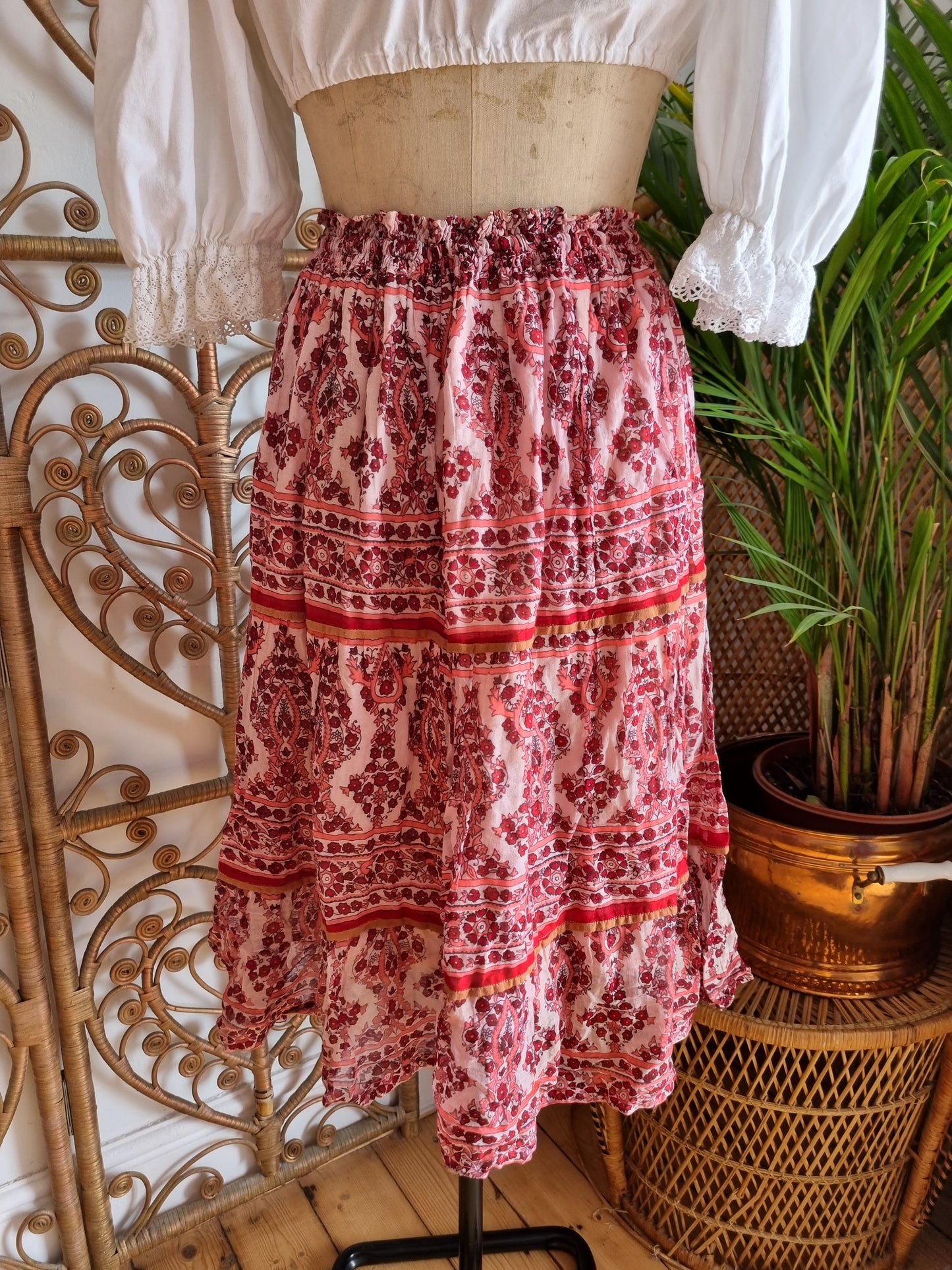 Vintage Indian midi skirt