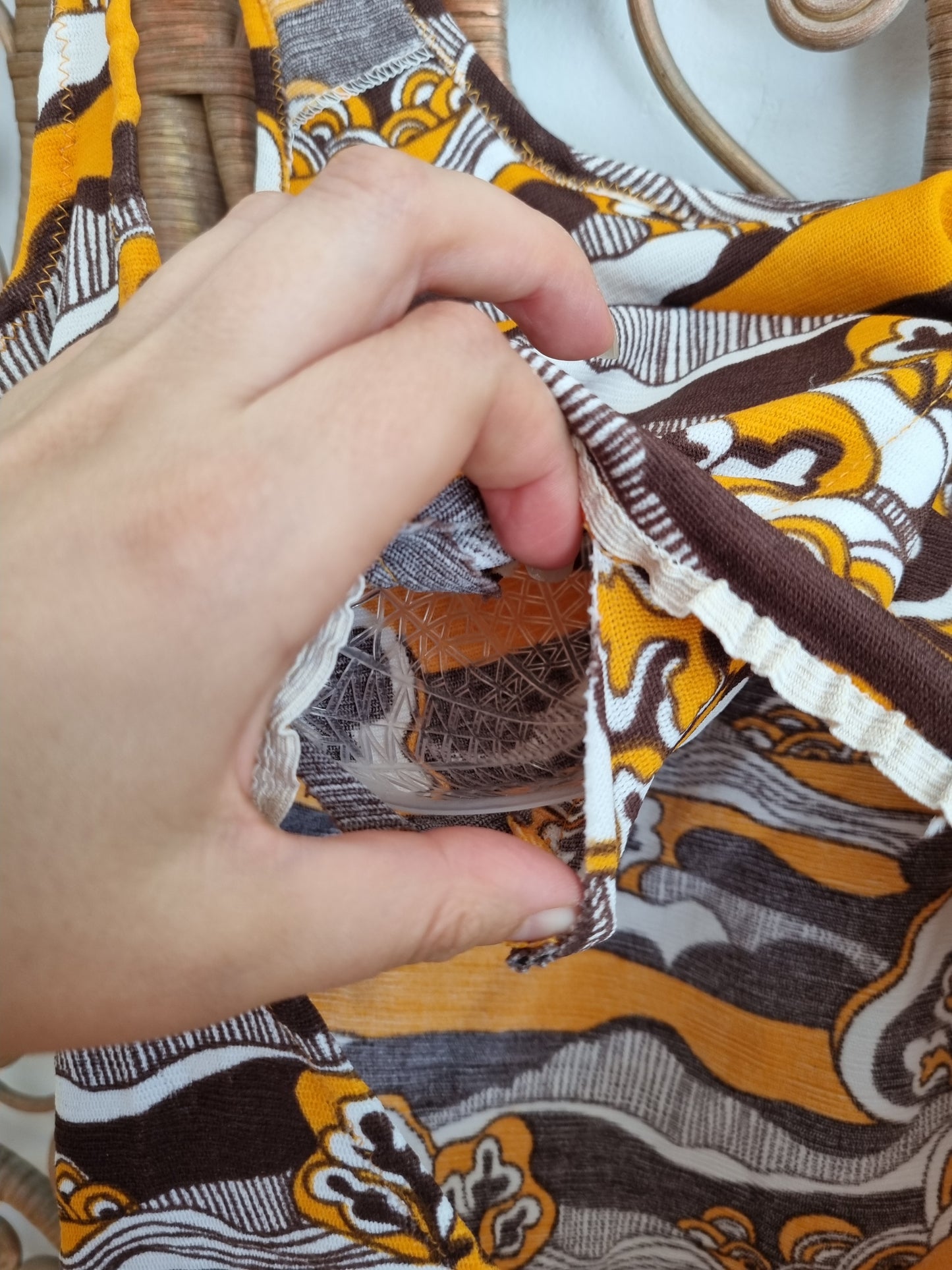 Vintage psychedelic swimsuit L