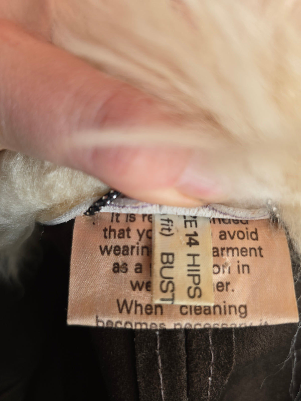 Vintage suede sheepskin coat