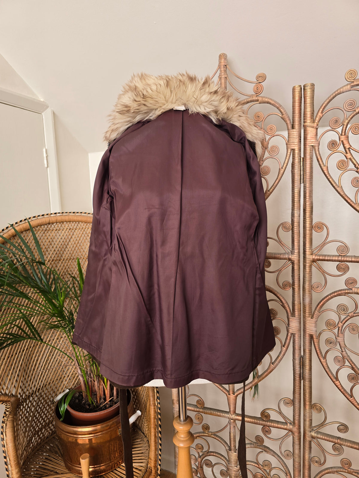 Vintage suede sheepskin coat