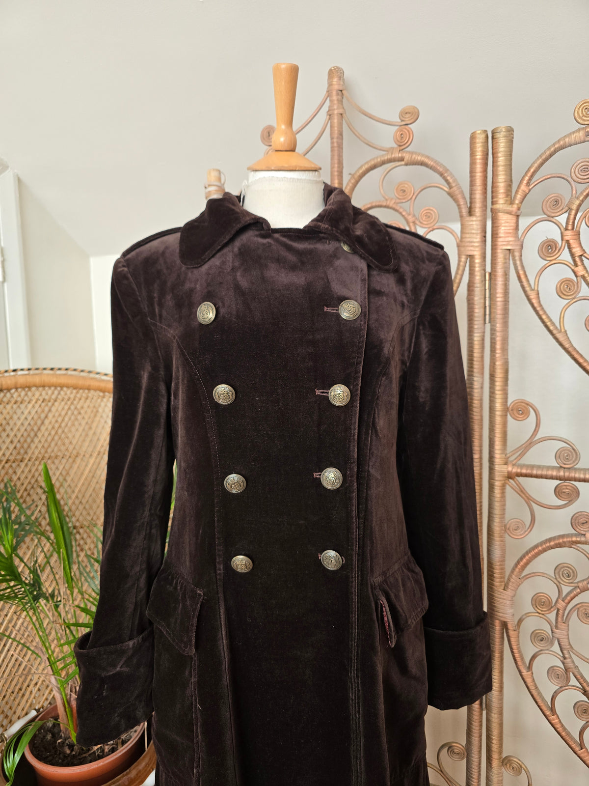 Vintage velvet maxi jacket