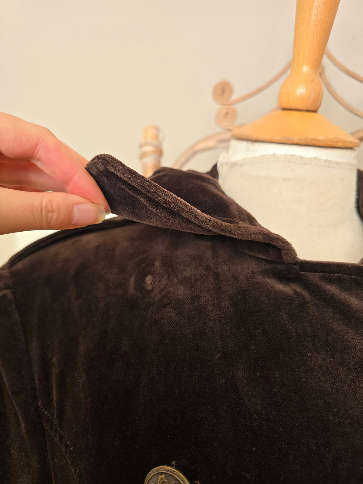 Vintage velvet maxi jacket