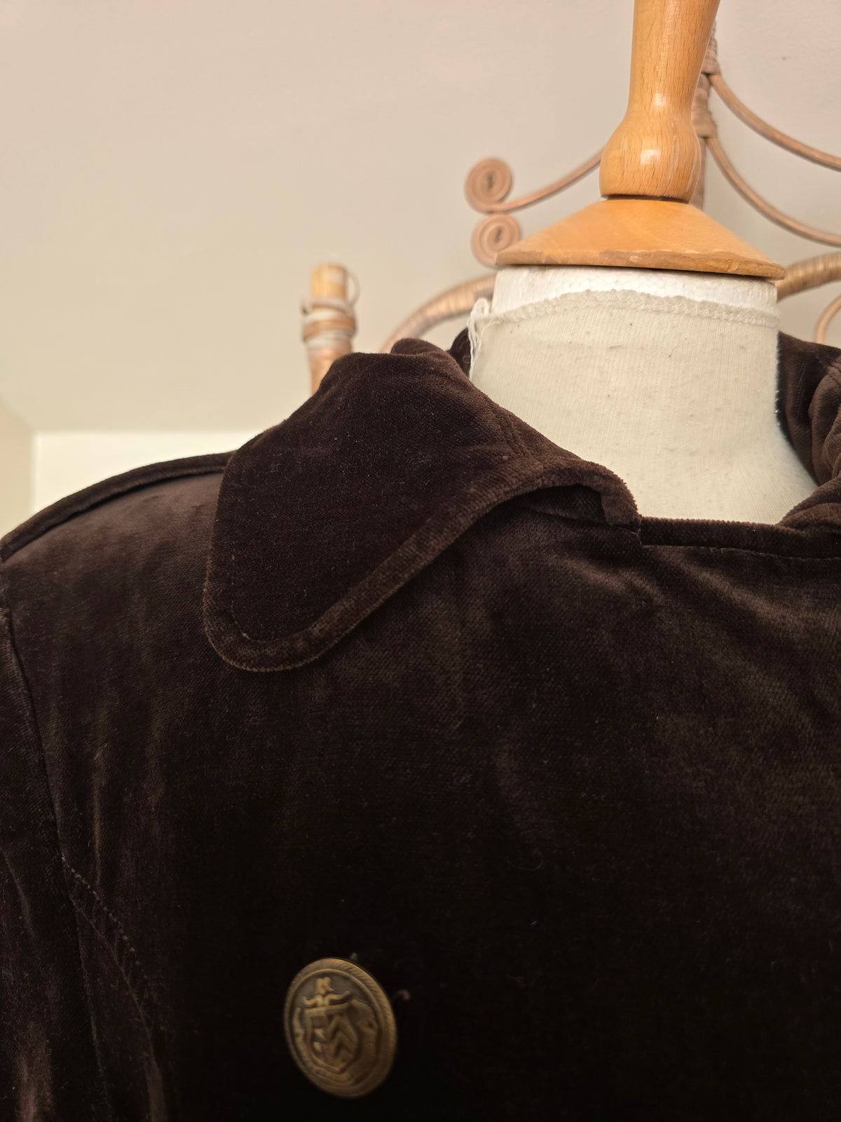 Vintage velvet maxi jacket