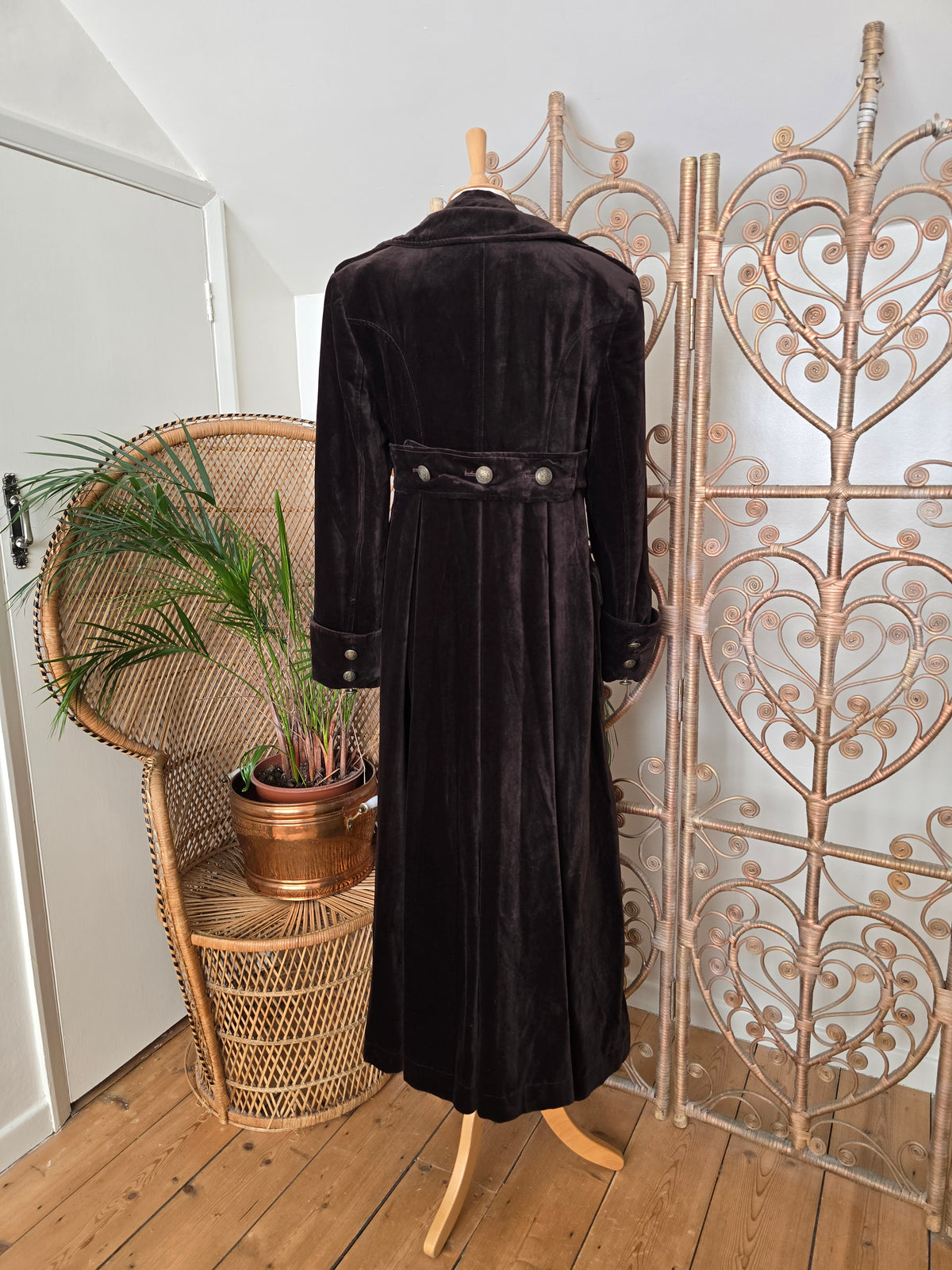 Vintage velvet maxi jacket
