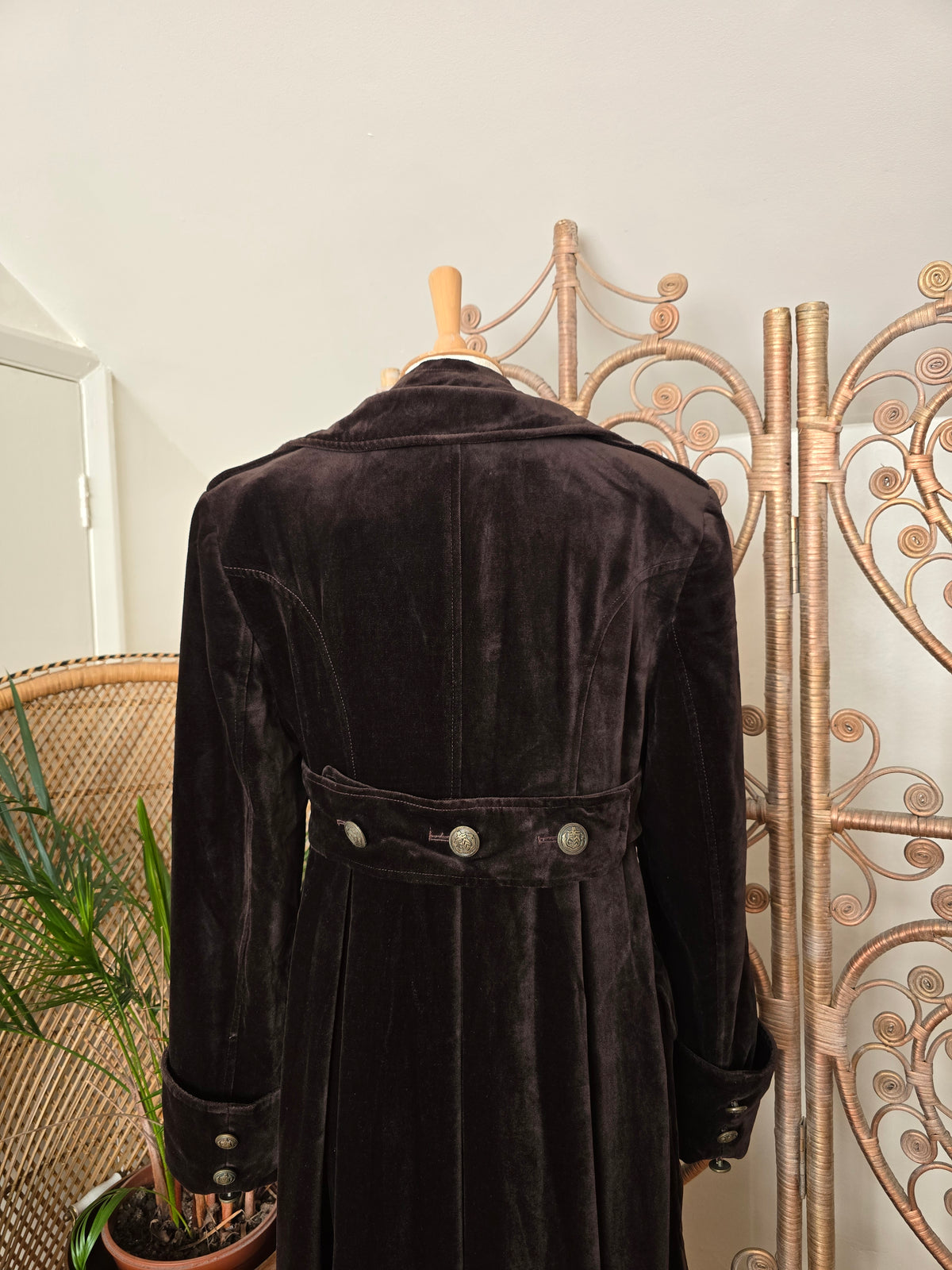 Vintage velvet maxi jacket