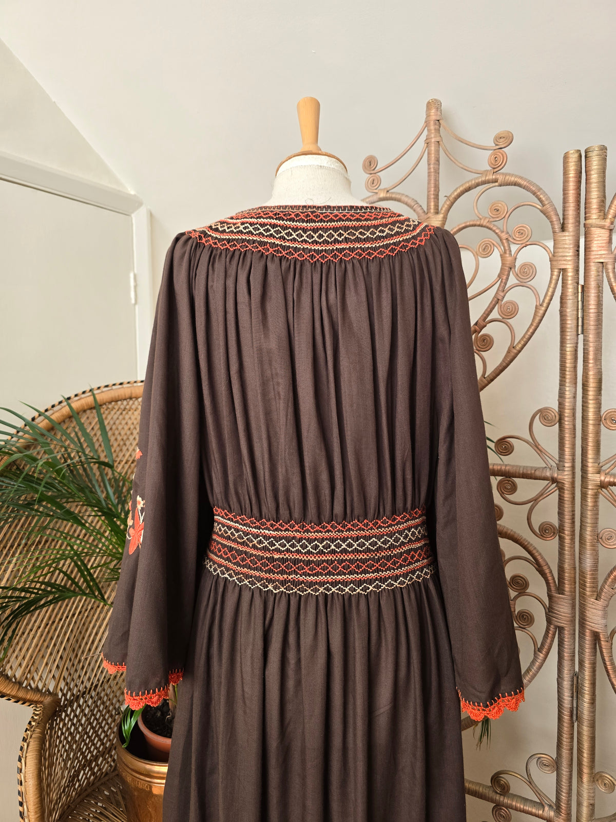 Vintage Hungarian 70s embroidery dress