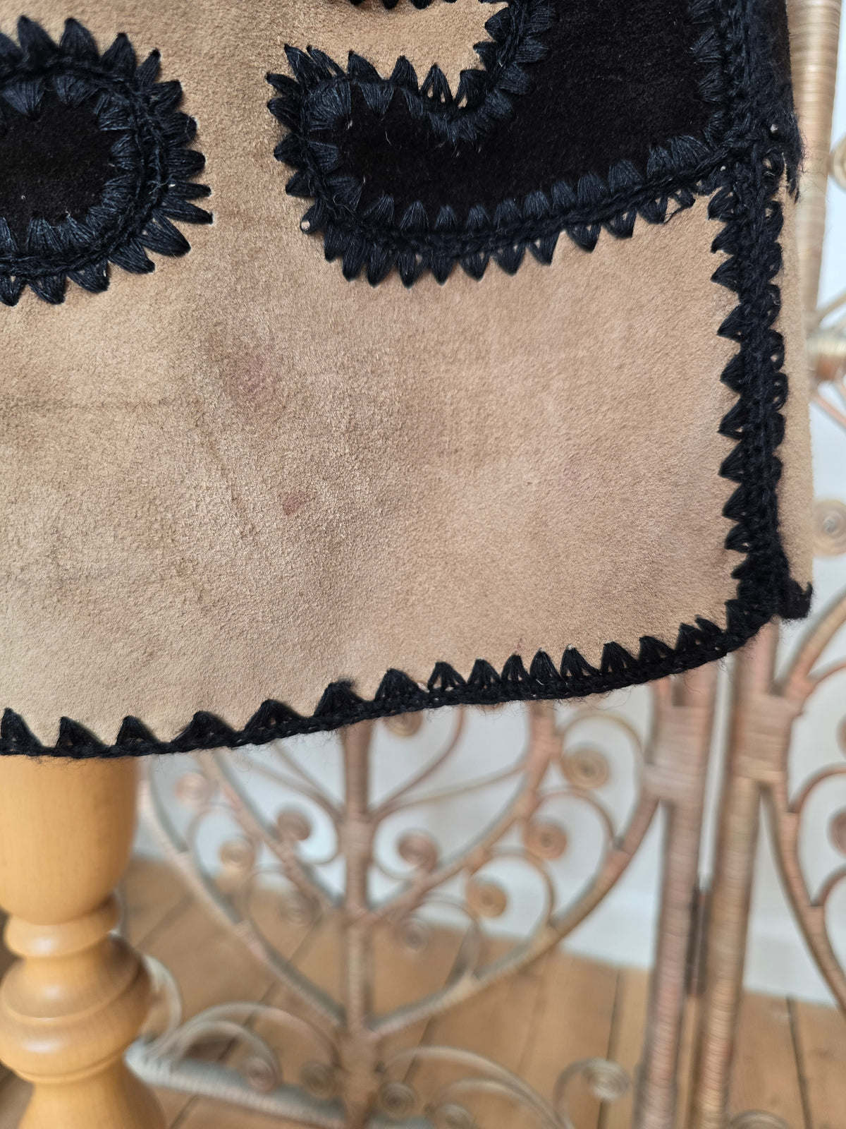 Vintage suede waistcoat skirt