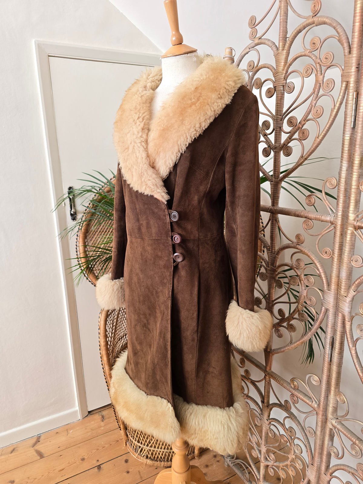 Vintage suede Sheepskin coat