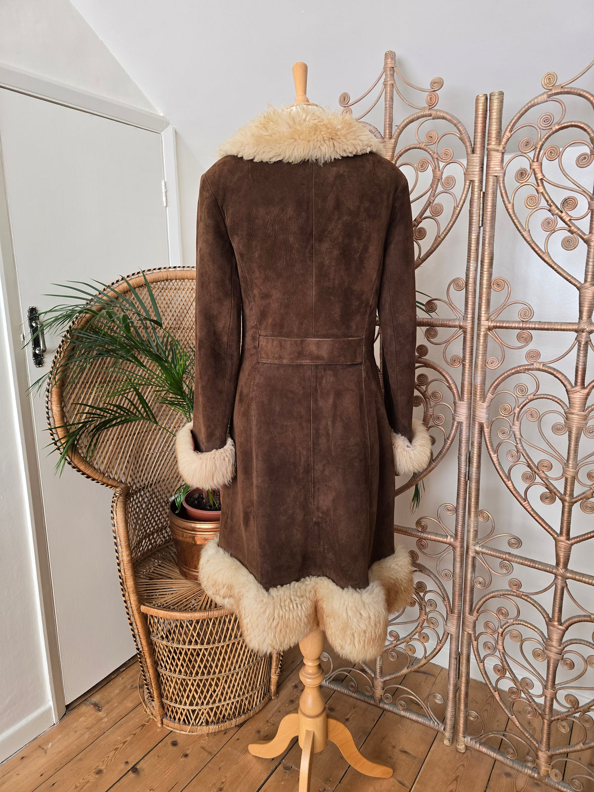 Vintage suede Sheepskin coat